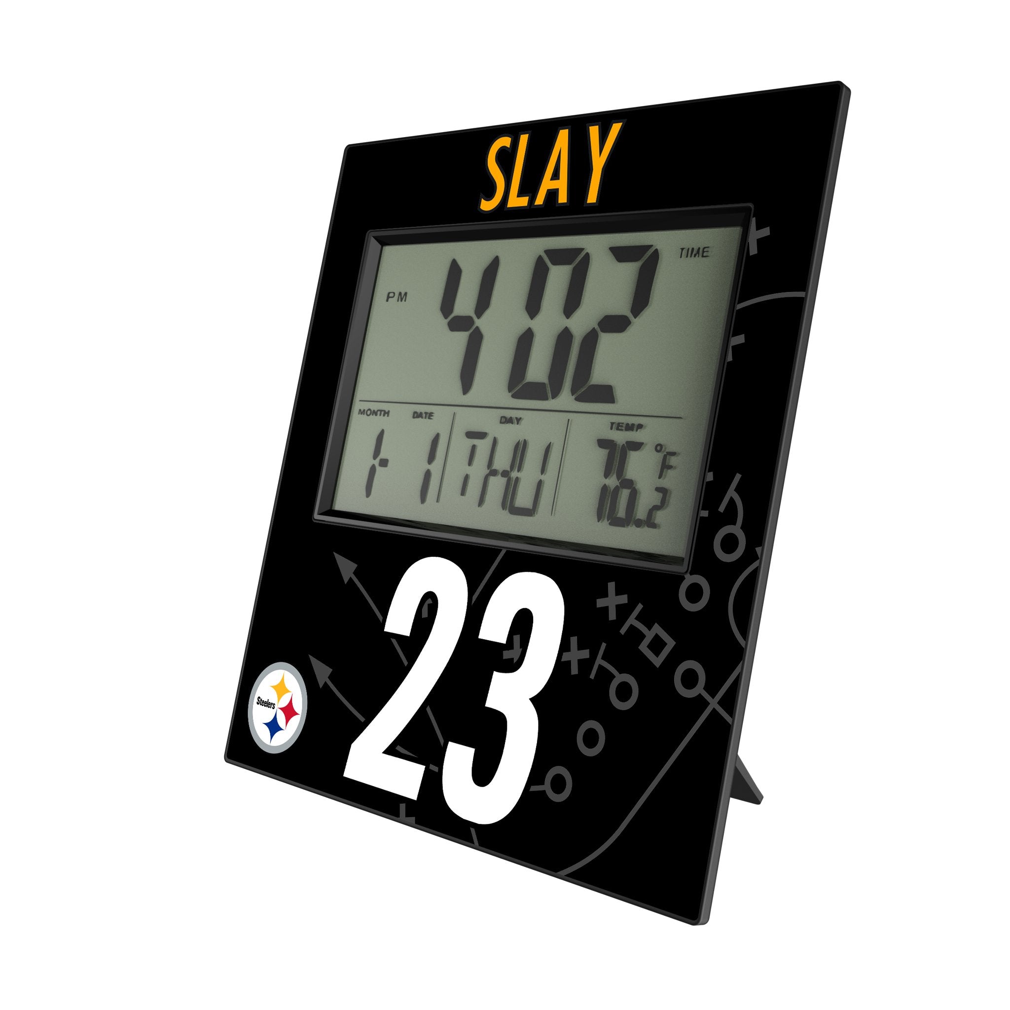 Darius Slay Pittsburgh Steelers 23 Game Tactic Wall Clock - Sports Gifts, Sports Memorabilia, Sports Collectibles, Fan Shop