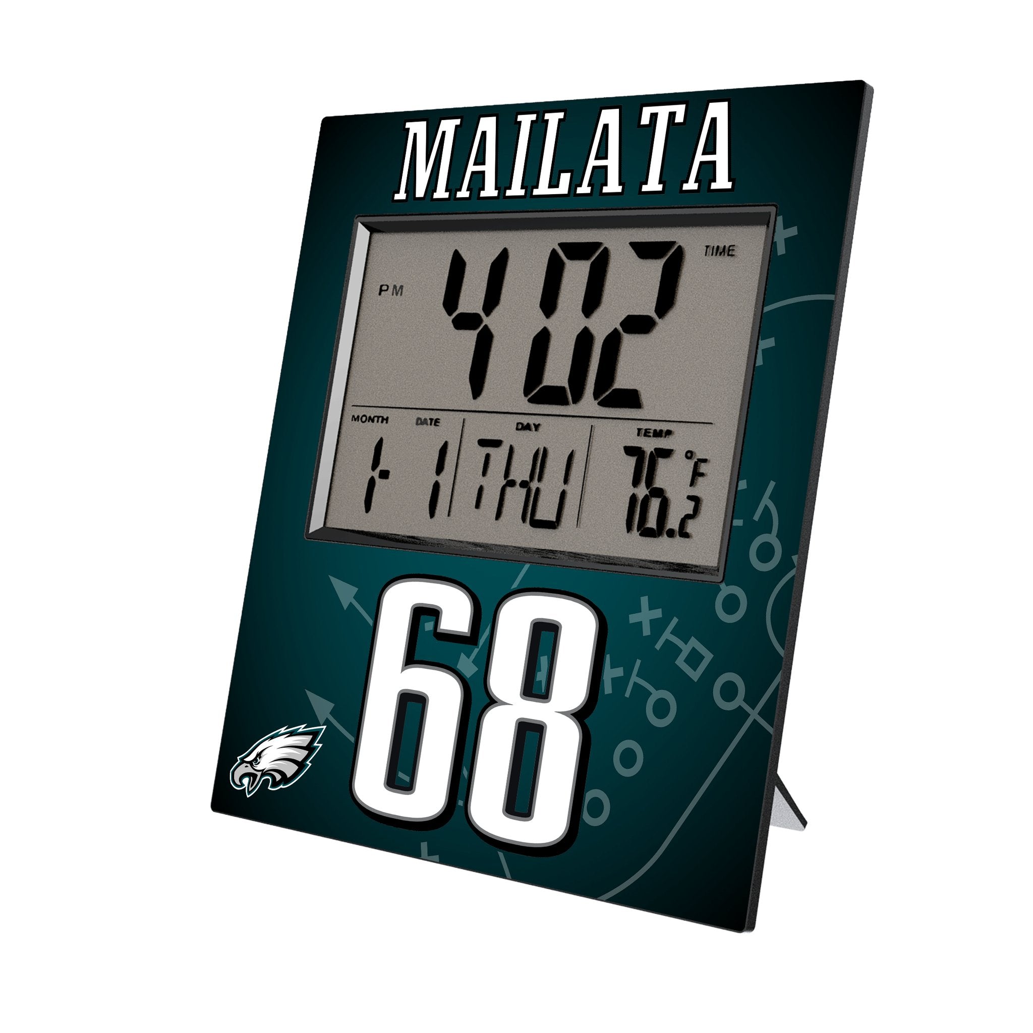 Jordan Mailata Philadelphia Eagles 68 Game Tactic Wall Clock - Sports Gifts, Sports Memorabilia, Sports Collectibles, Fan Shop
