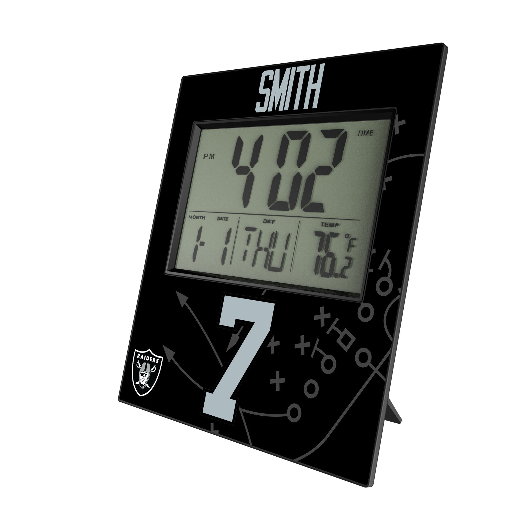 Geno Smith Las Vegas Raiders 7 Game Tactic Wall Clock - Sports Gifts, Sports Memorabilia, Sports Collectibles, Fan Shop