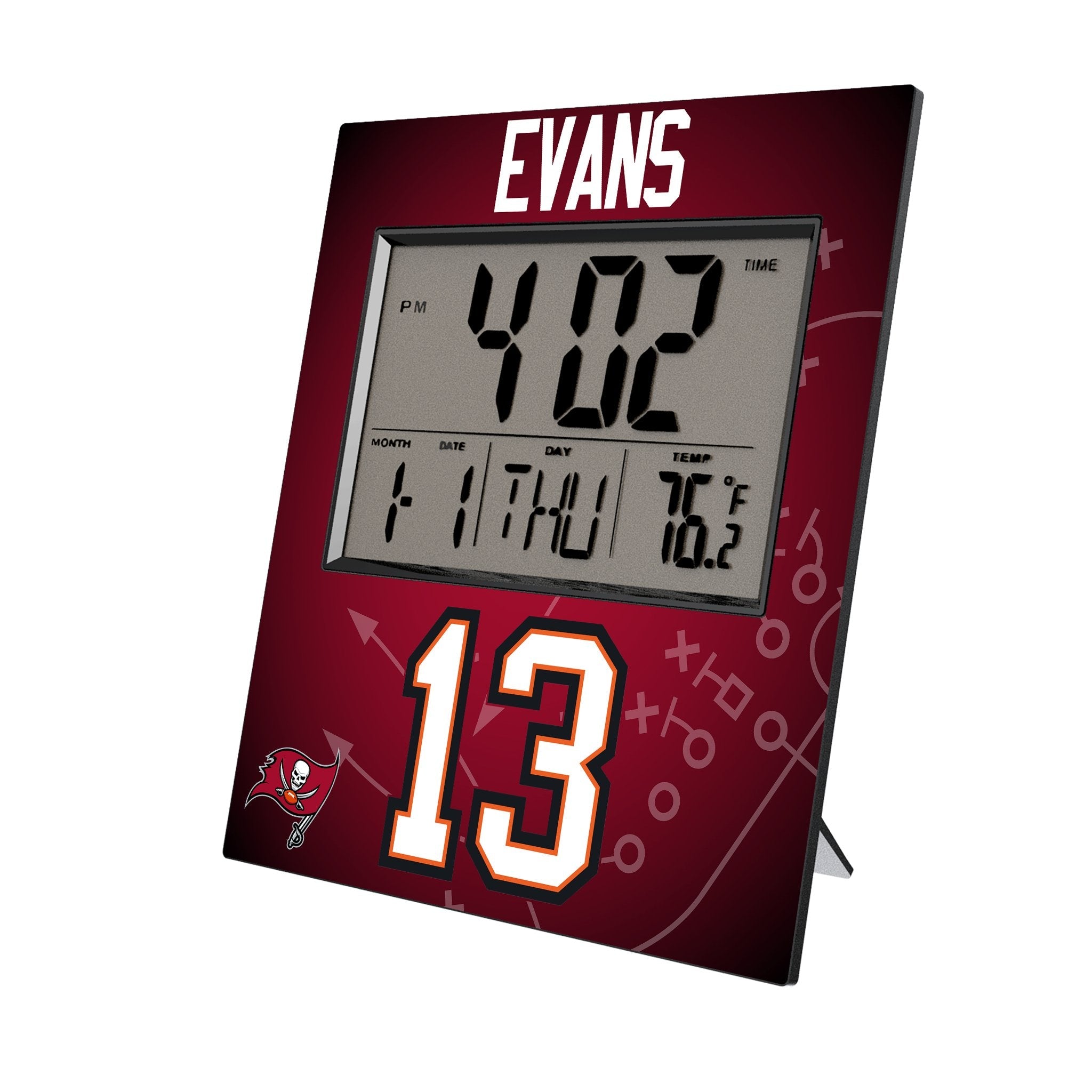 Mike Evans Tampa Bay Buccaneers 13 Game Tactic Wall Clock - Sports Gifts, Sports Memorabilia, Sports Collectibles, Fan Shop