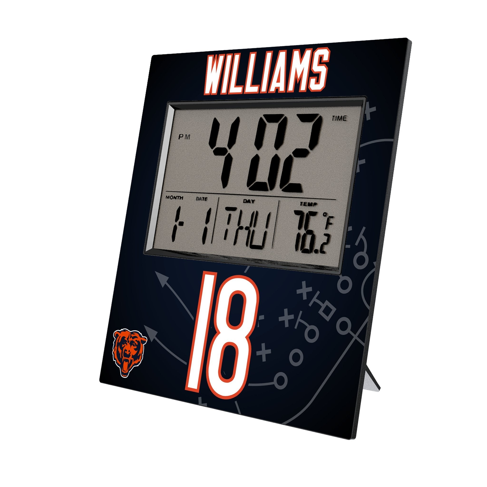 Caleb Williams Chicago Bears 18 Game Tactic Wall Clock - Sports Gifts, Sports Memorabilia, Sports Collectibles, Fan Shop