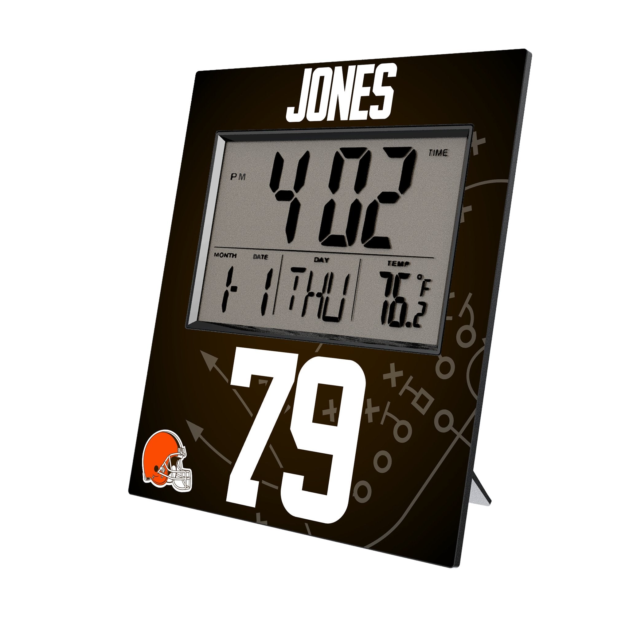 Dawand Jones Cleveland Browns 79 Game Tactic Wall Clock - Sports Gifts, Sports Memorabilia, Sports Collectibles, Fan Shop