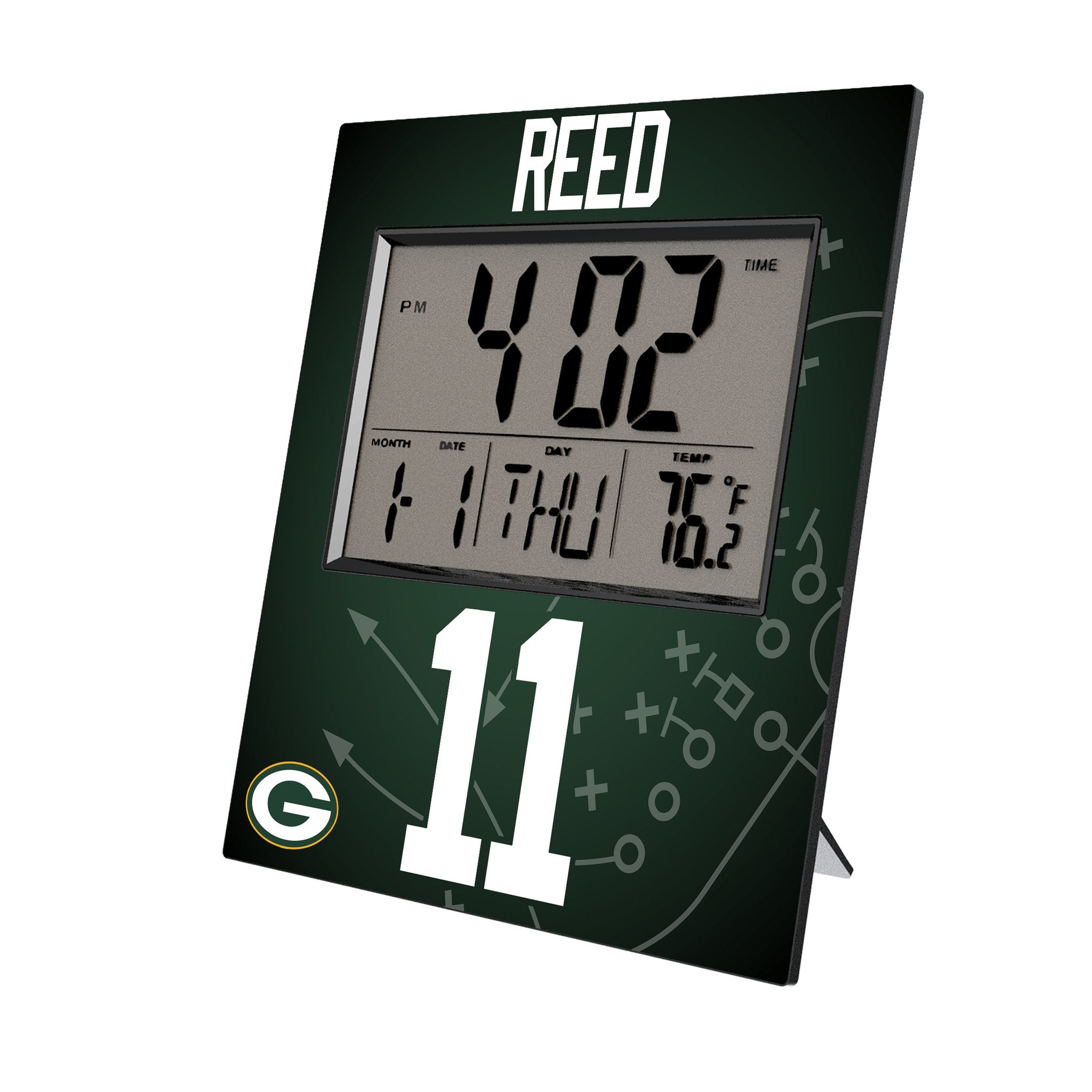 Jayden Reed Green Bay Packers 11 Game Tactic Wall Clock - Sports Gifts, Sports Memorabilia, Sports Collectibles, Fan Shop