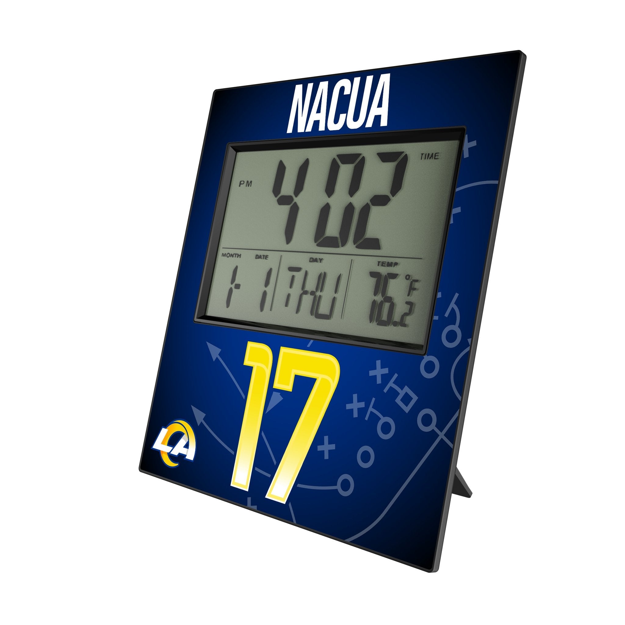 Puka Nacua Los Angeles Rams 17 Game Tactic Wall Clock - Sports Gifts, Sports Memorabilia, Sports Collectibles, Fan Shop