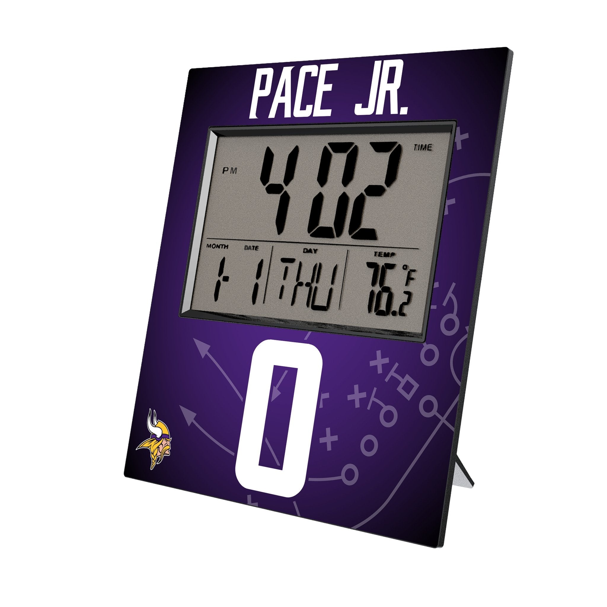 Ivan Pace Jr. Minnesota Vikings 0 Game Tactic Wall Clock - Sports Gifts, Sports Memorabilia, Sports Collectibles, Fan Shop