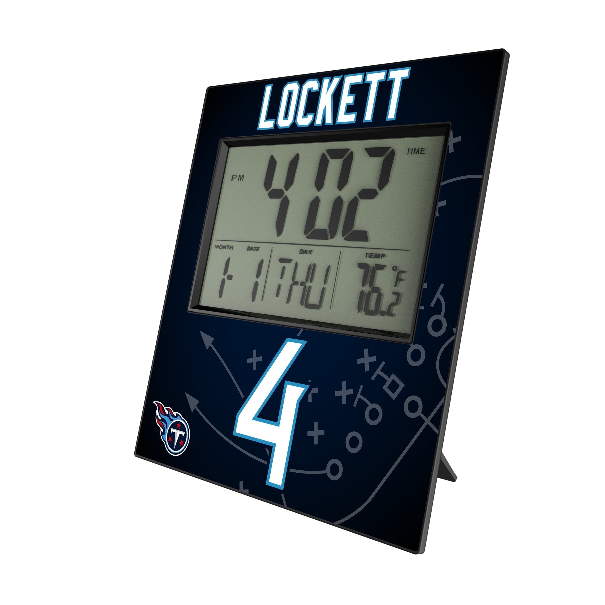 Tyler Lockett Tennessee Titans 4 Game Tactic Wall Clock - Sports Gifts, Sports Memorabilia, Sports Collectibles, Fan Shop