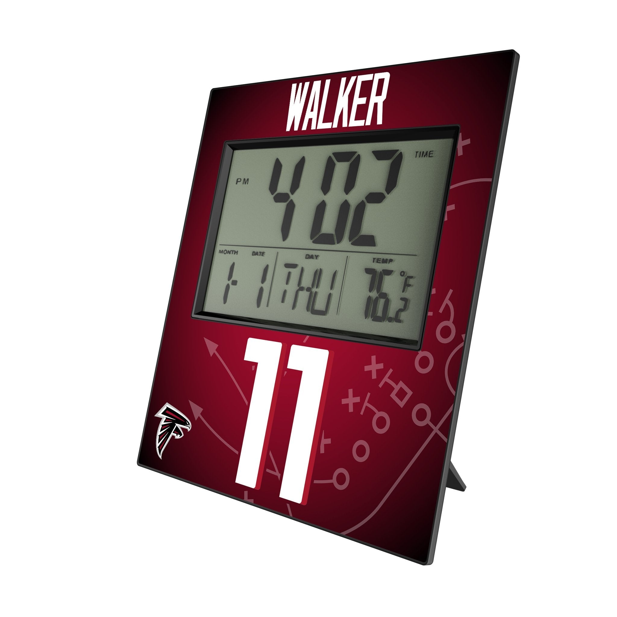 Jalon Walker Atlanta Falcons 11 Game Tactic Wall Clock - Sports Gifts, Sports Memorabilia, Sports Collectibles, Fan Shop