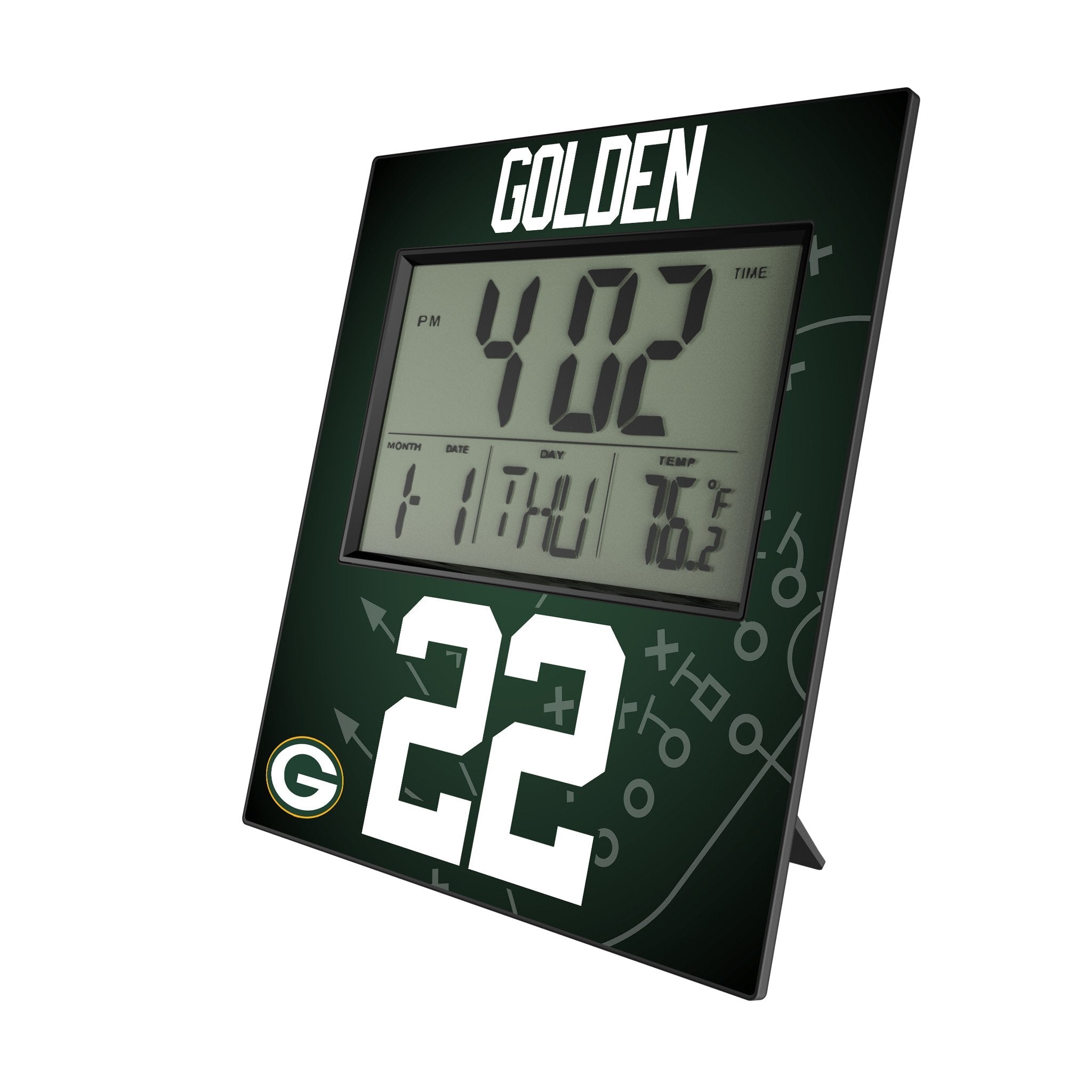 Matthew Golden Green Bay Packers 22 Game Tactic Wall Clock - Sports Gifts, Sports Memorabilia, Sports Collectibles, Fan Shop