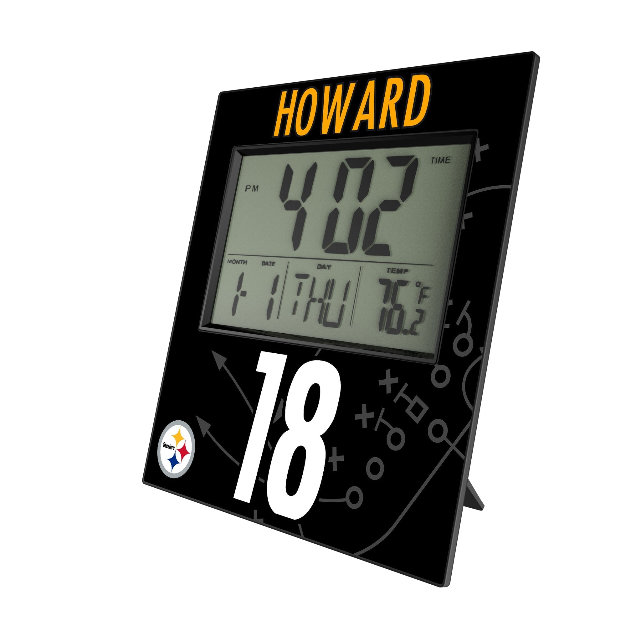 Will Howard Pittsburgh Steelers 18 Game Tactic Wall Clock - Sports Gifts, Sports Memorabilia, Sports Collectibles, Fan Shop
