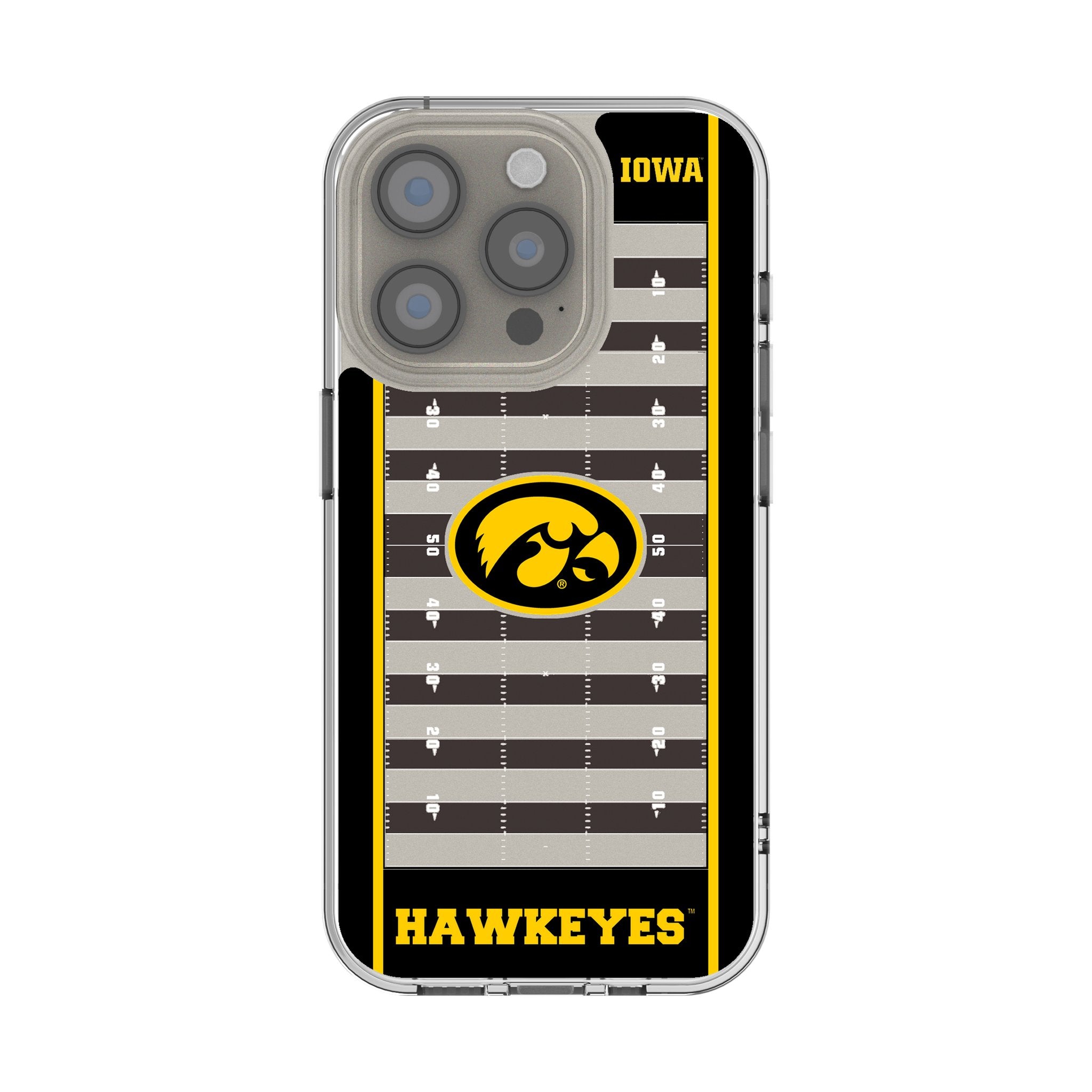 University of Iowa Hawkeyes Field Clear Phone Case for Apple iPhone - Sports Gifts, Sports Memorabilia, Sports Collectibles, Fan Shop
