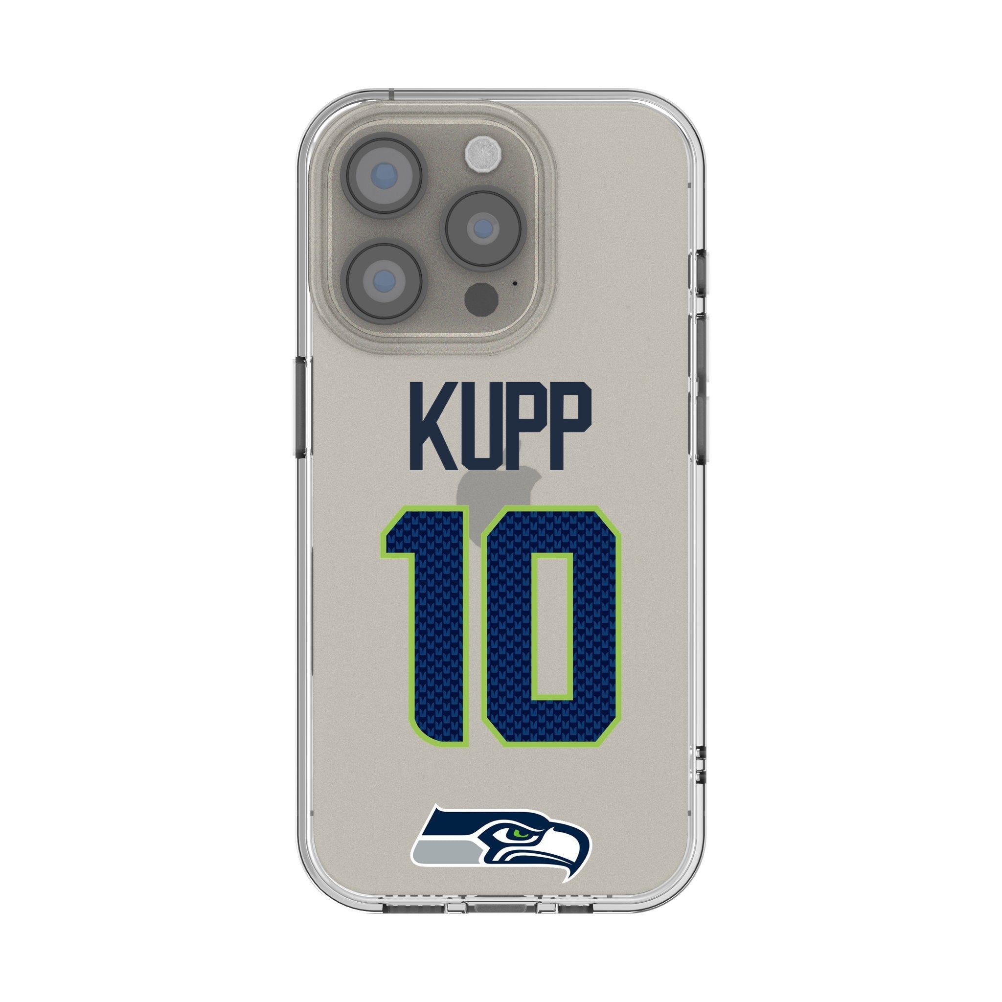 Cooper Kupp Seattle Seahawks 10 Game Tactic Clear Phone Case for Apple iPhone - Sports Gifts, Sports Memorabilia, Sports Collectibles, Fan Shop