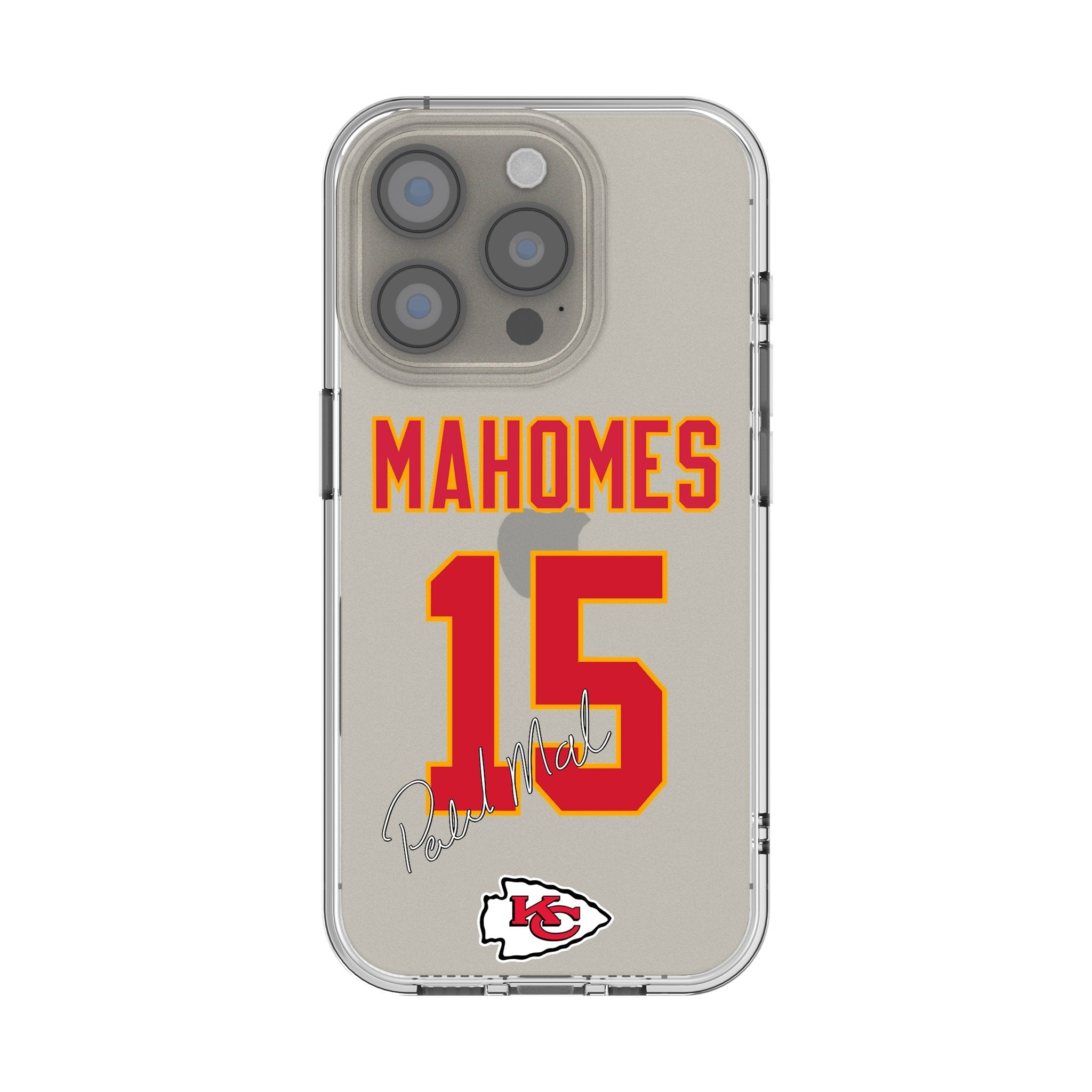 Patrick Mahomes Kansas City Chiefs 15 Game Tactic Clear Phone Case for Apple iPhone - Sports Gifts, Sports Memorabilia, Sports Collectibles, Fan Shop