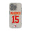 Patrick Mahomes Kansas City Chiefs 15 Game Tactic Clear Phone Case for Apple iPhone - Sports Gifts, Sports Memorabilia, Sports Collectibles, Fan Shop