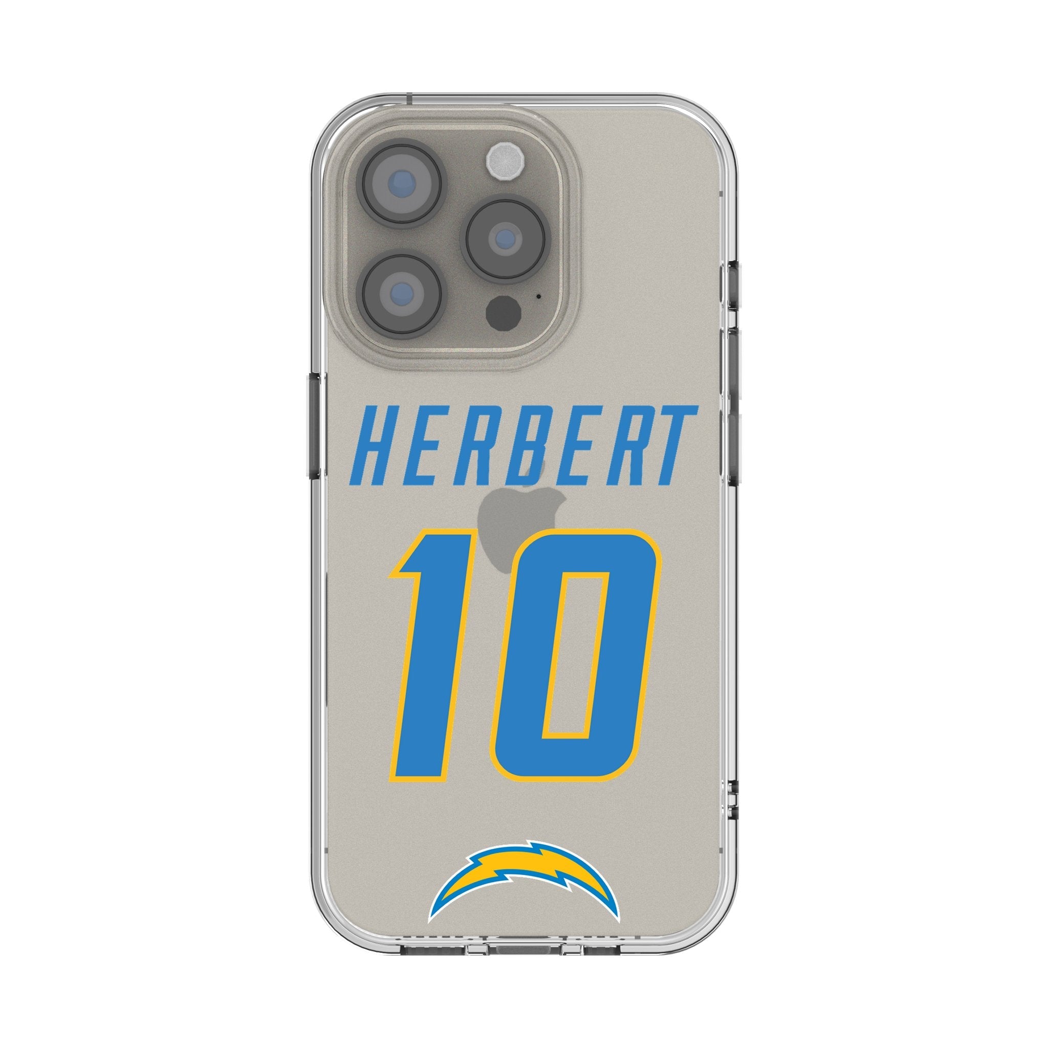 Justin Herbert Los Angeles Chargers 10 Game Tactic Clear Phone Case for Apple iPhone - Sports Gifts, Sports Memorabilia, Sports Collectibles, Fan Shop