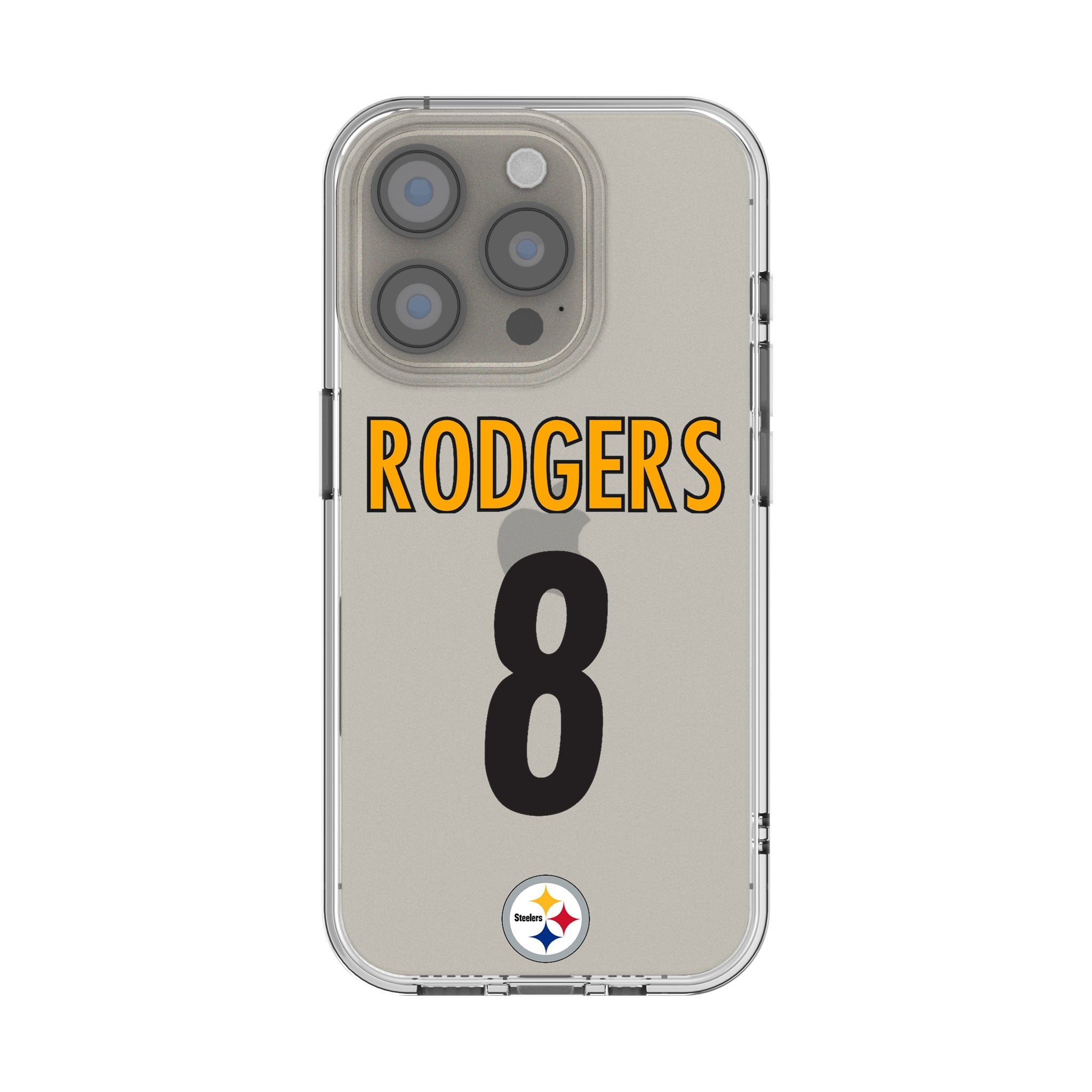 Aaron Rodgers Pittsburgh Steelers 8 Game Tactic Clear Phone Case for Apple iPhone - Sports Gifts, Sports Memorabilia, Sports Collectibles, Fan Shop