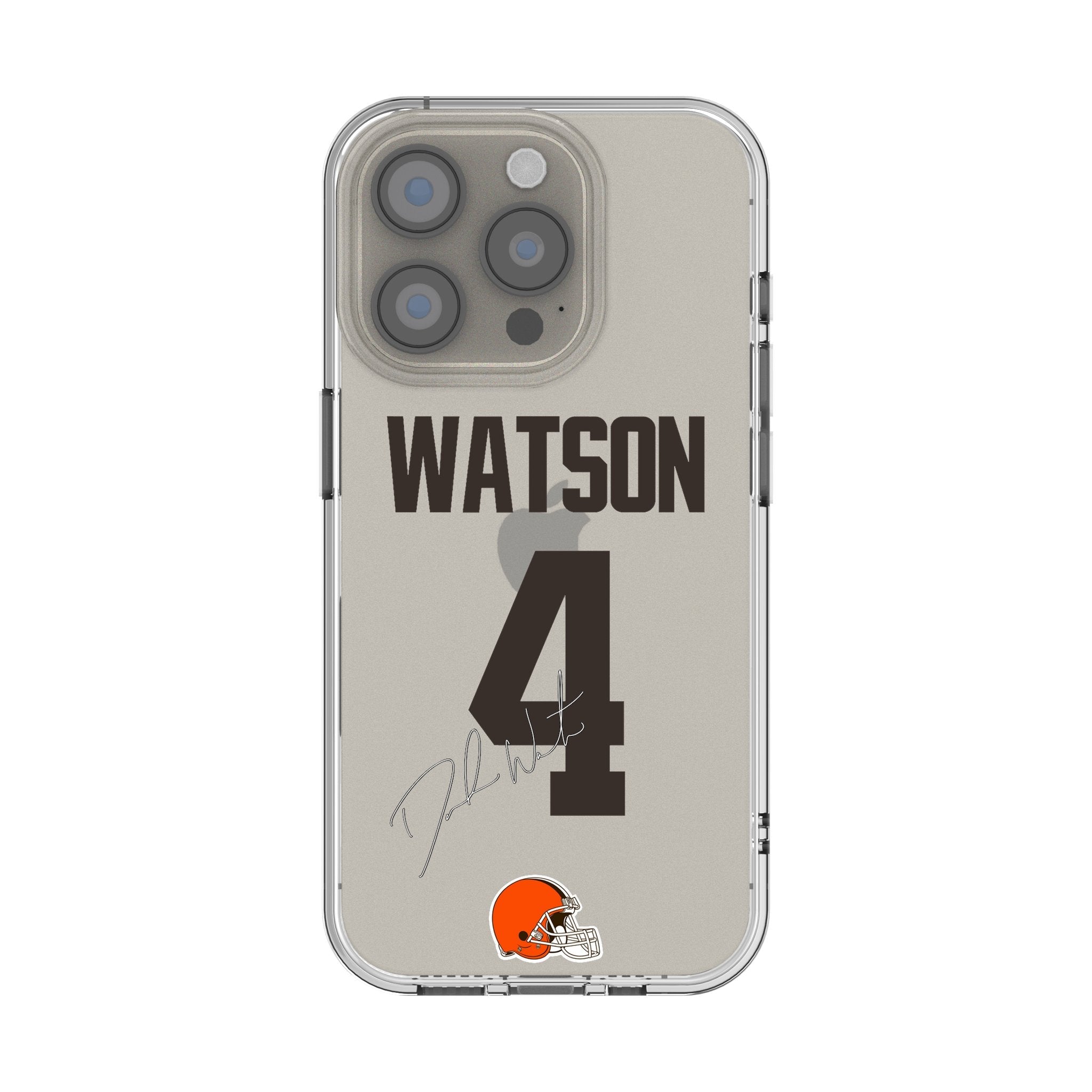Deshaun Watson Cleveland Browns 4 Game Tactic Clear Phone Case for Apple iPhone - Sports Gifts, Sports Memorabilia, Sports Collectibles, Fan Shop