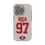 Nick Bosa San Francisco 49ers 97 Game Tactic Clear Phone Case for Apple iPhone - Sports Gifts, Sports Memorabilia, Sports Collectibles, Fan Shop
