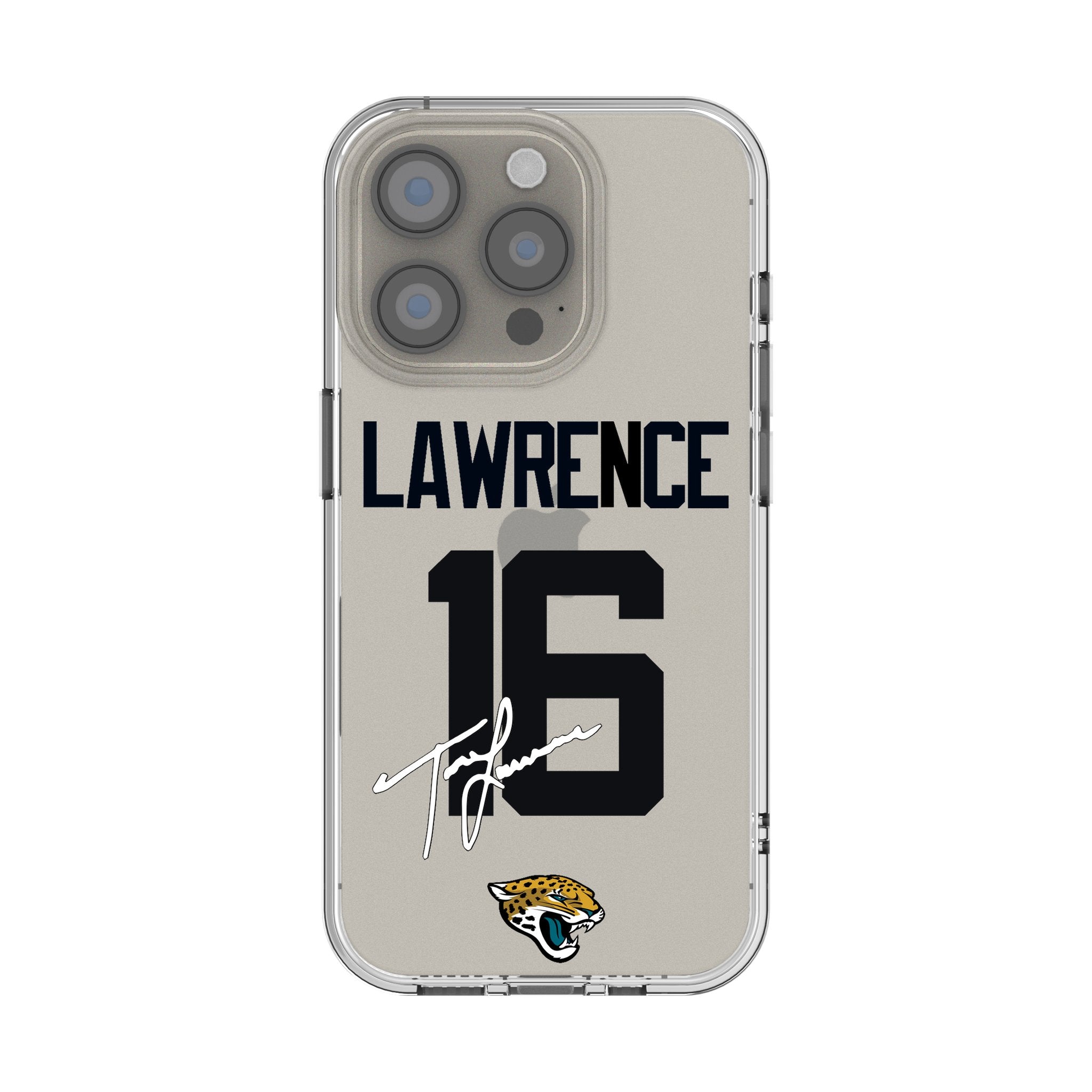 Trevor Lawrence Jacksonville Jaguars 16 Game Tactic Clear Phone Case for Apple iPhone - Sports Gifts, Sports Memorabilia, Sports Collectibles, Fan Shop