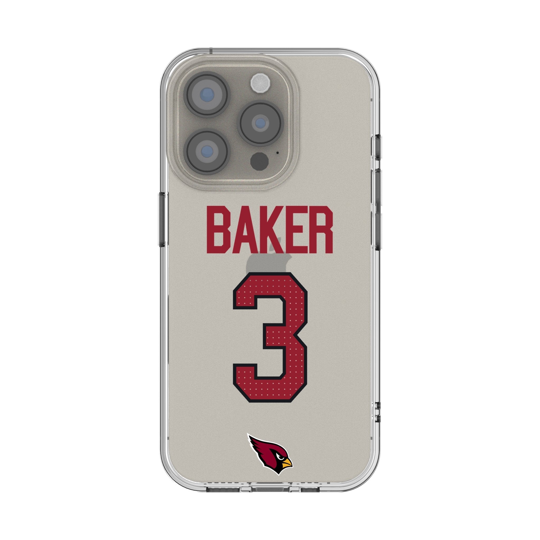 Budda Baker Arizona Cardinals 3 Game Tactic Clear Phone Case for Apple iPhone - Sports Gifts, Sports Memorabilia, Sports Collectibles, Fan Shop