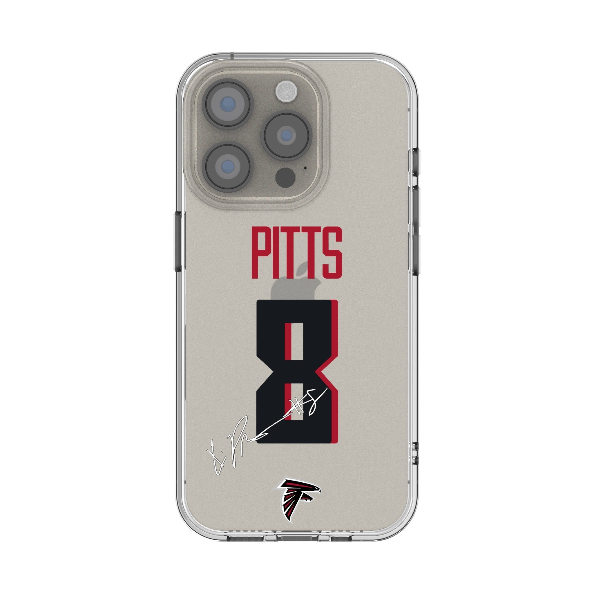 Kyle Pitts Atlanta Falcons 8 Game Tactic Clear Phone Case for Apple iPhone - Sports Gifts, Sports Memorabilia, Sports Collectibles, Fan Shop
