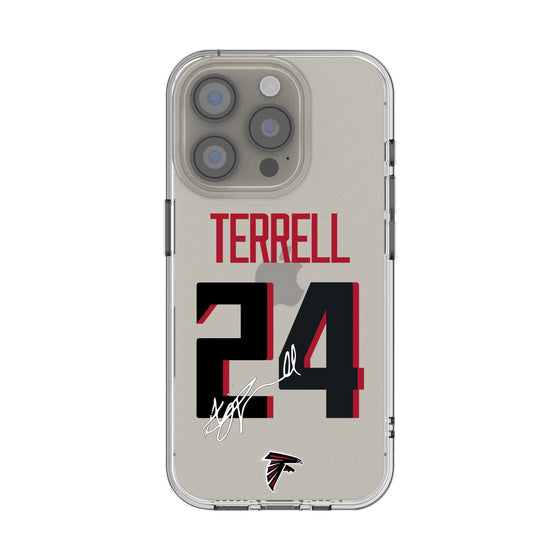 A.J. Terrell Atlanta Falcons 24 Game Tactic Clear Phone Case for Apple iPhone - Sports Gifts, Sports Memorabilia, Sports Collectibles, Fan Shop