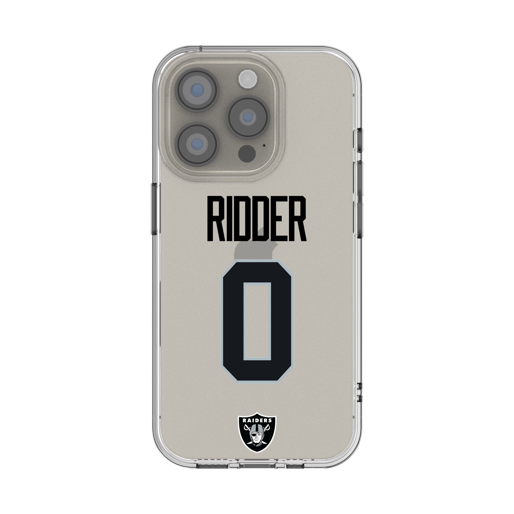 Desmond Ridder Las Vegas Raiders 0 Game Tactic Clear Phone Case for Apple iPhone - Sports Gifts, Sports Memorabilia, Sports Collectibles, Fan Shop