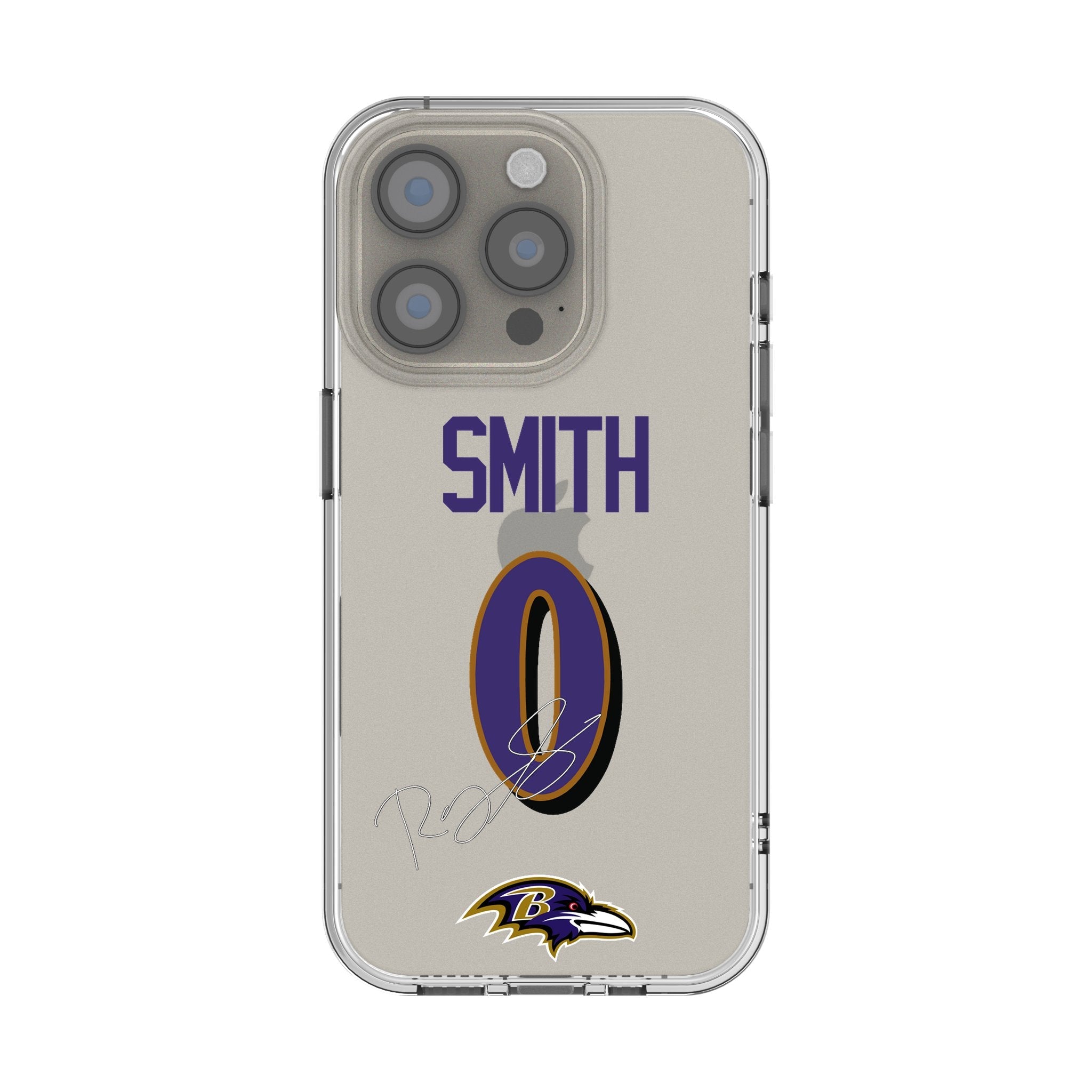 Roquan Smith Baltimore Ravens 0 Game Tactic Clear Phone Case for Apple iPhone - Sports Gifts, Sports Memorabilia, Sports Collectibles, Fan Shop