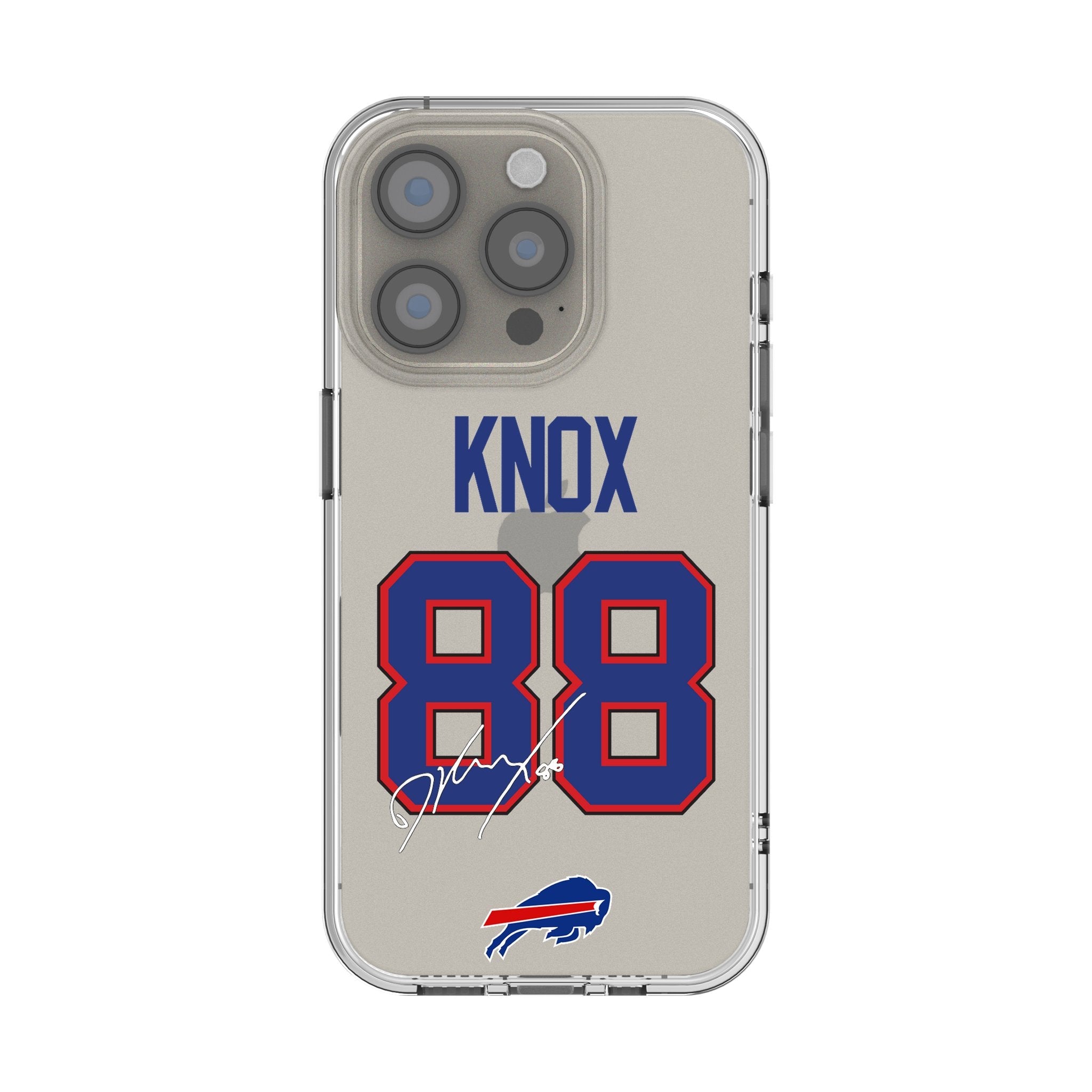 Dawson Knox Buffalo Bills 88 Game Tactic Clear Phone Case for Apple iPhone - Sports Gifts, Sports Memorabilia, Sports Collectibles, Fan Shop