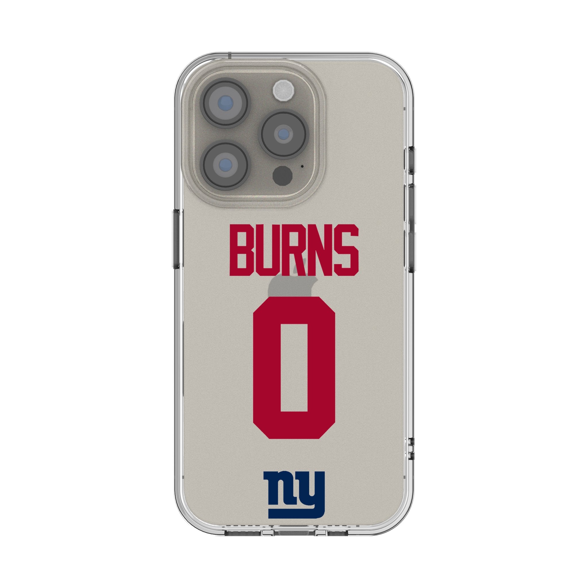 Brian Burns New York Giants 0 Game Tactic Clear Phone Case for Apple iPhone - Sports Gifts, Sports Memorabilia, Sports Collectibles, Fan Shop