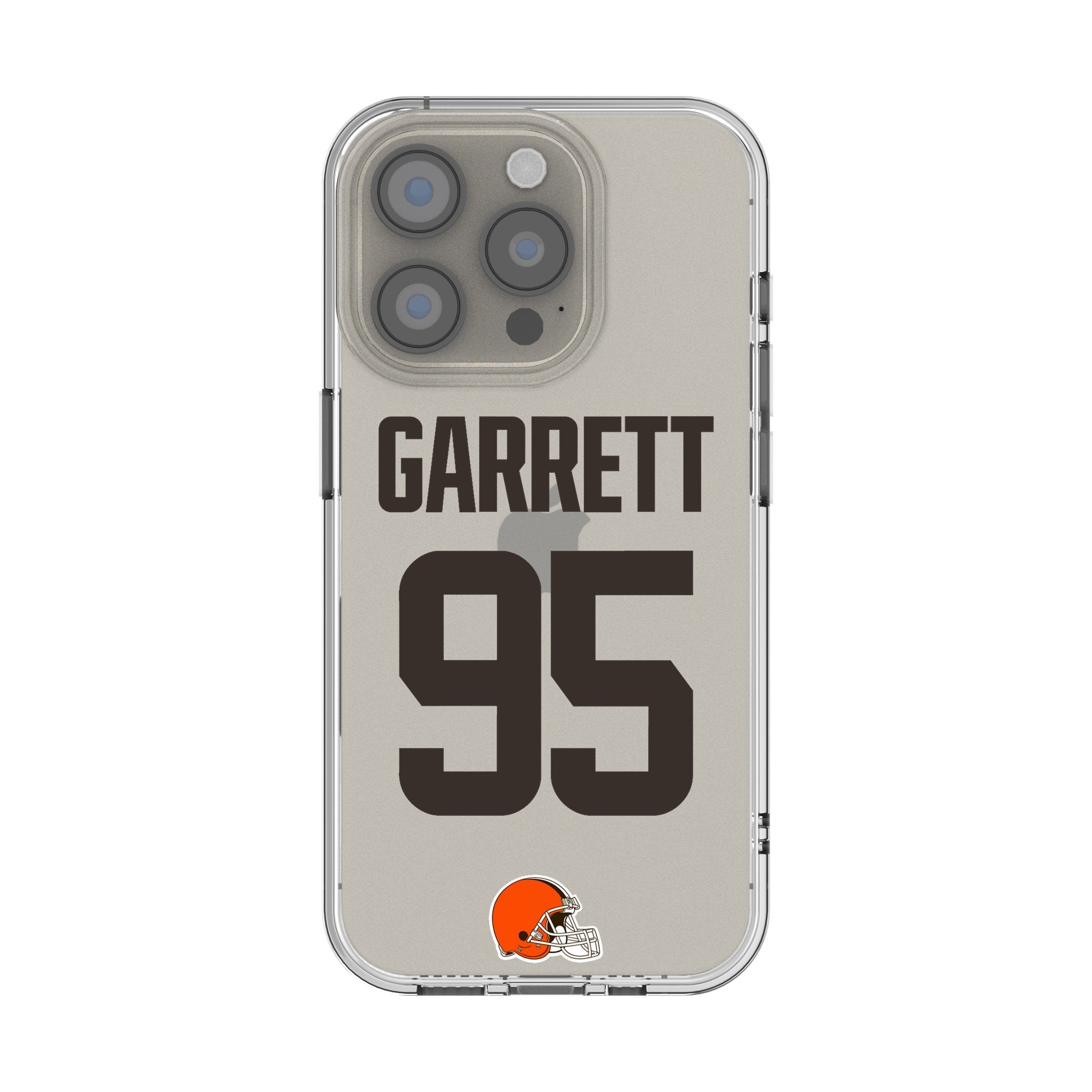 Myles Garrett Cleveland Browns 95 Game Tactic Clear Phone Case for Apple iPhone - Sports Gifts, Sports Memorabilia, Sports Collectibles, Fan Shop