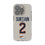 Pat Surtain II Denver Broncos 2 Game Tactic Clear Phone Case for Apple iPhone - Sports Gifts, Sports Memorabilia, Sports Collectibles, Fan Shop
