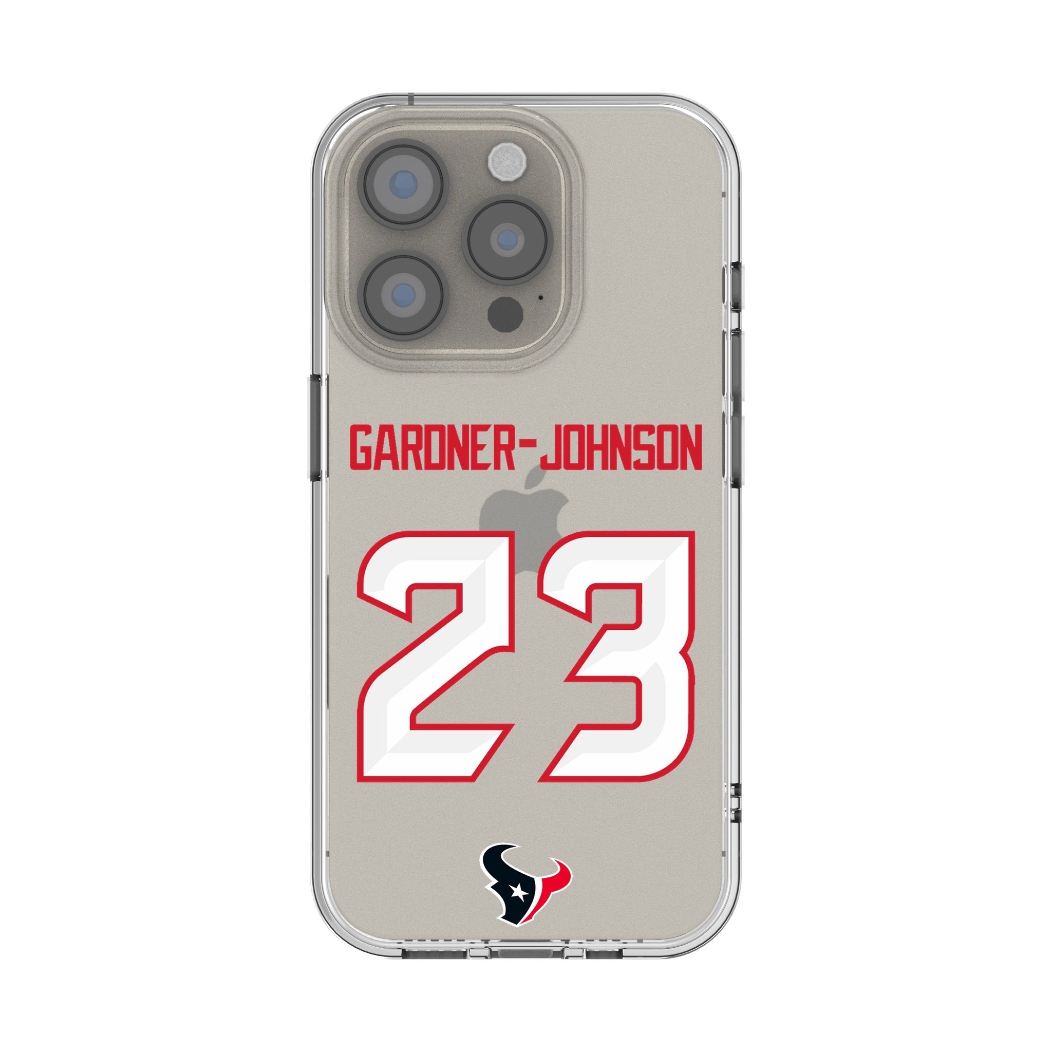 C.J. Gardner-Johnson Houston Texans 23 Game Tactic Clear Phone Case for Apple iPhone - Sports Gifts, Sports Memorabilia, Sports Collectibles, Fan Shop