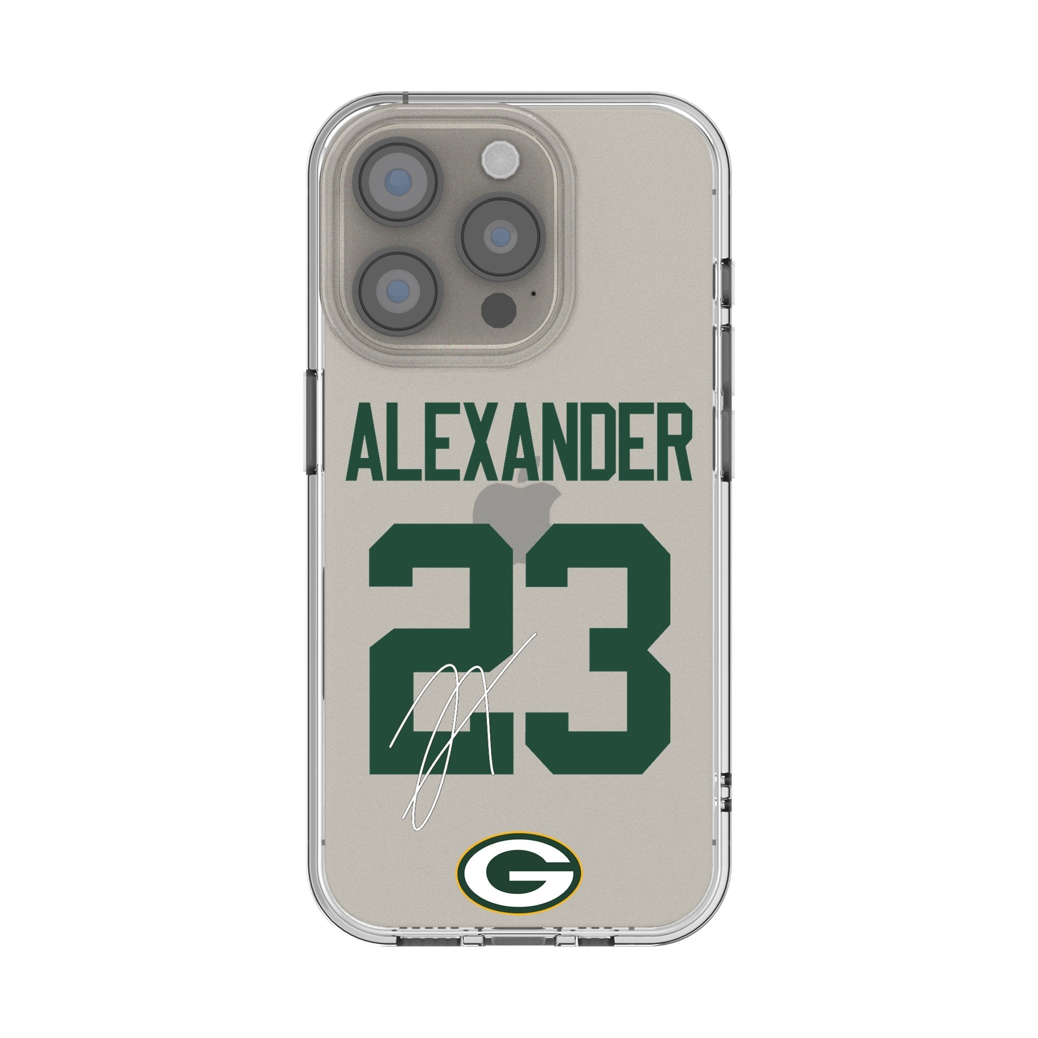 Jaire Alexander Green Bay Packers 23 Game Tactic Clear Phone Case for Apple iPhone - Sports Gifts, Sports Memorabilia, Sports Collectibles, Fan Shop
