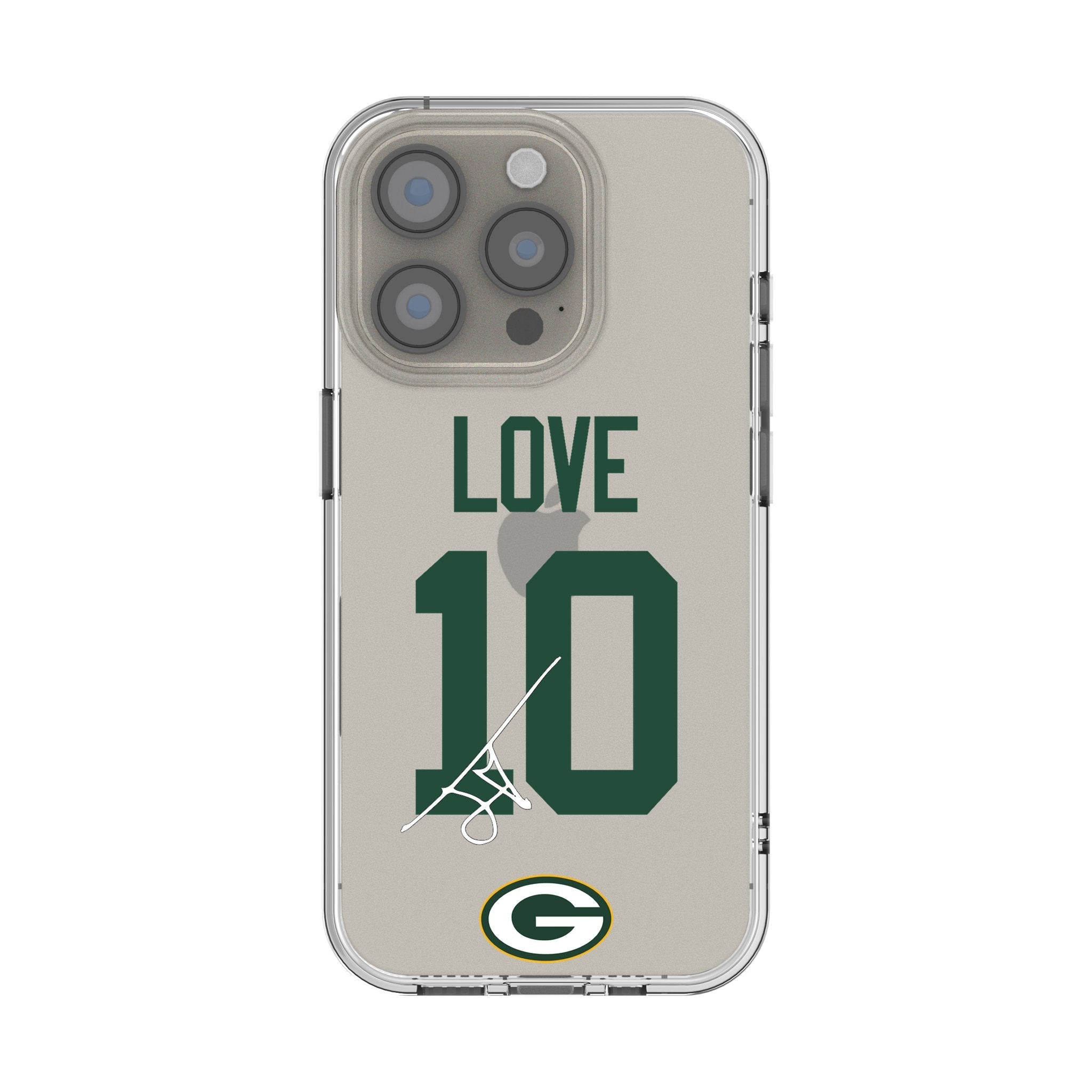 Jordan Love Green Bay Packers 10 Game Tactic Clear Phone Case for Apple iPhone - Sports Gifts, Sports Memorabilia, Sports Collectibles, Fan Shop