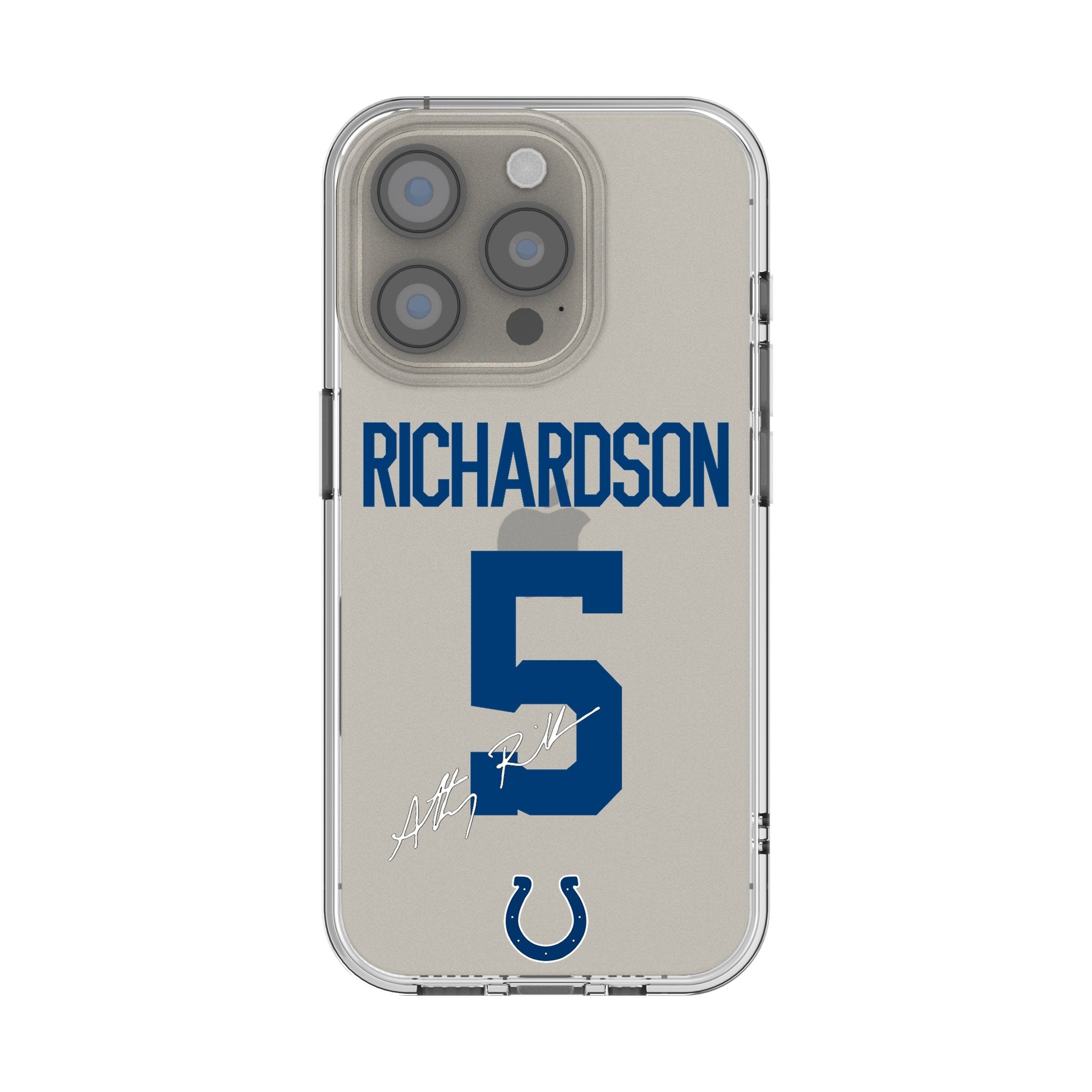 Anthony Richardson Indianapolis Colts 5 Game Tactic Clear Phone Case for Apple iPhone - Sports Gifts, Sports Memorabilia, Sports Collectibles, Fan Shop