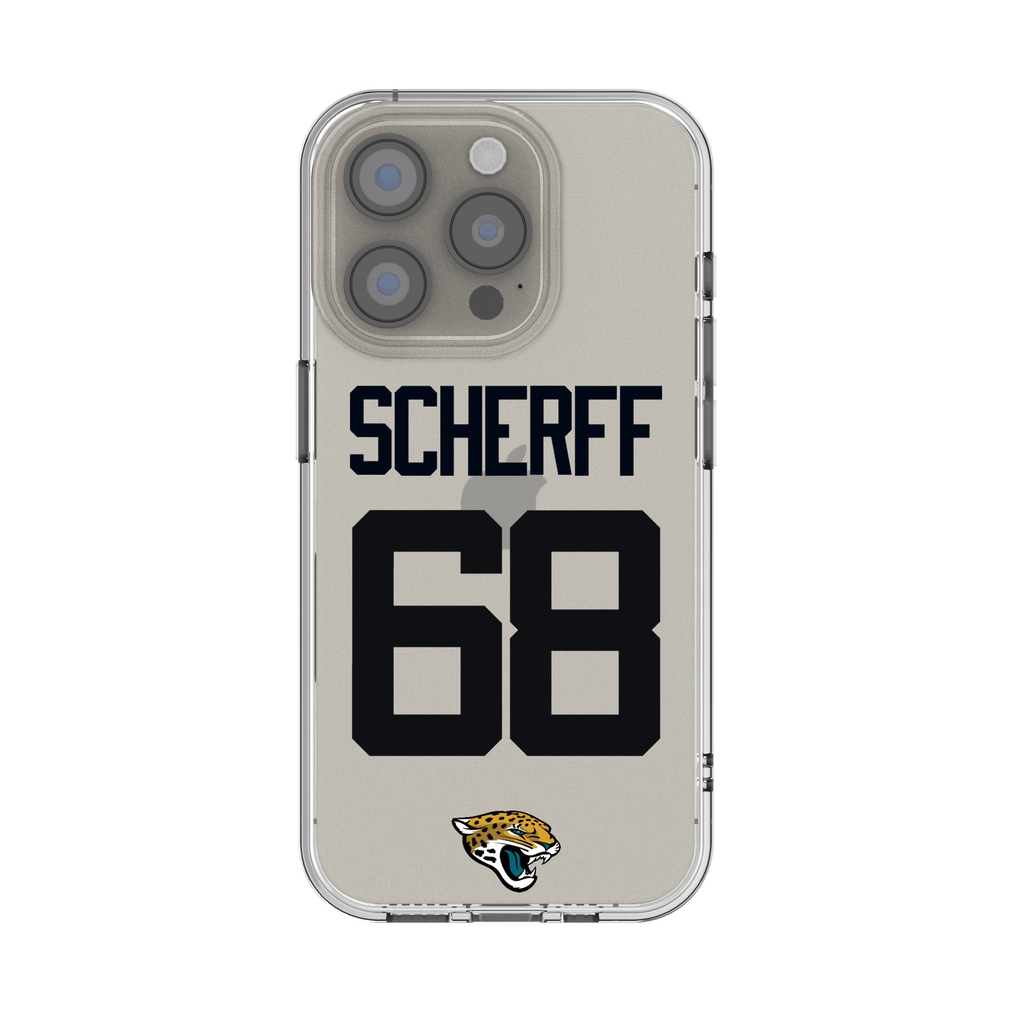 Brandon Scherff Jacksonville Jaguars 68 Game Tactic Clear Phone Case for Apple iPhone - Sports Gifts, Sports Memorabilia, Sports Collectibles, Fan Shop