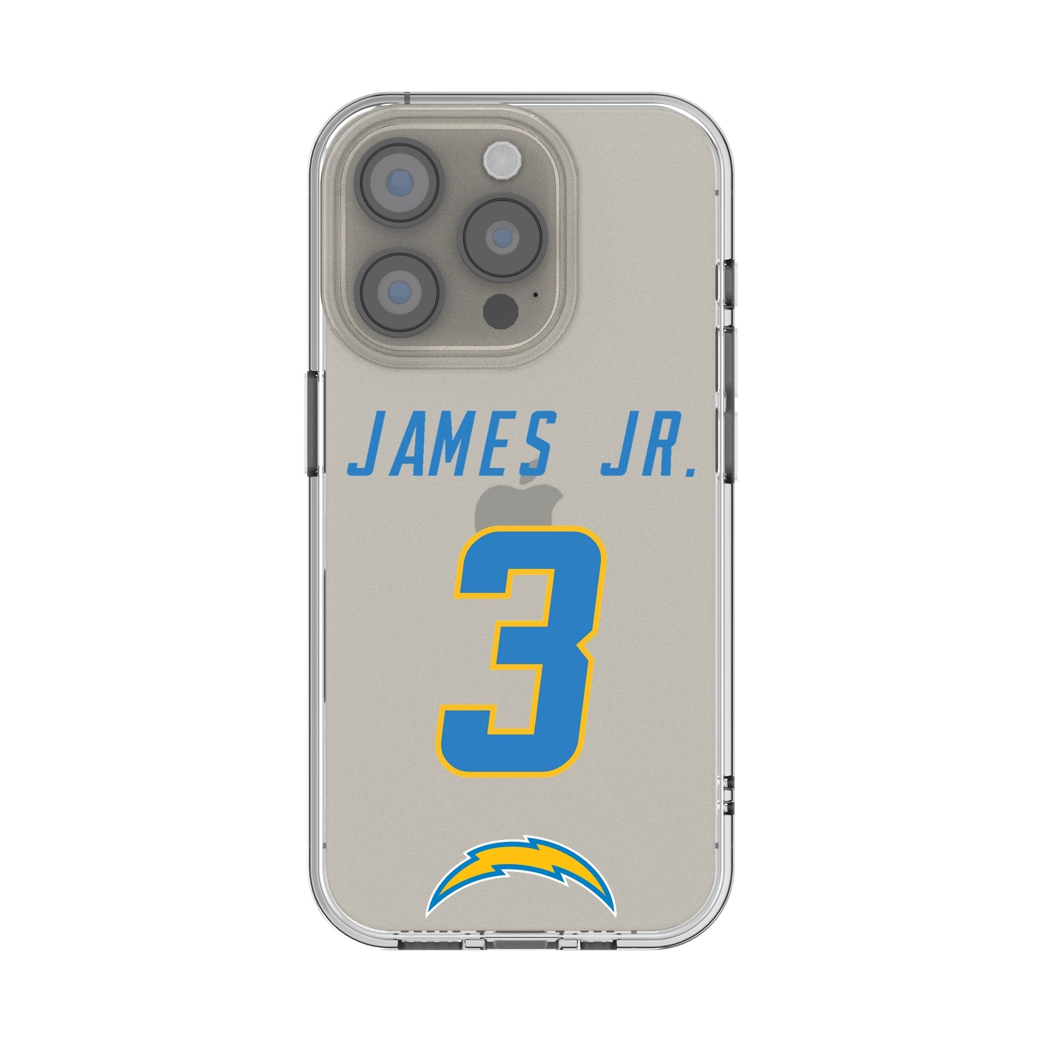 Derwin James Jr. Los Angeles Chargers 3 Game Tactic Clear Phone Case for Apple iPhone - Sports Gifts, Sports Memorabilia, Sports Collectibles, Fan Shop