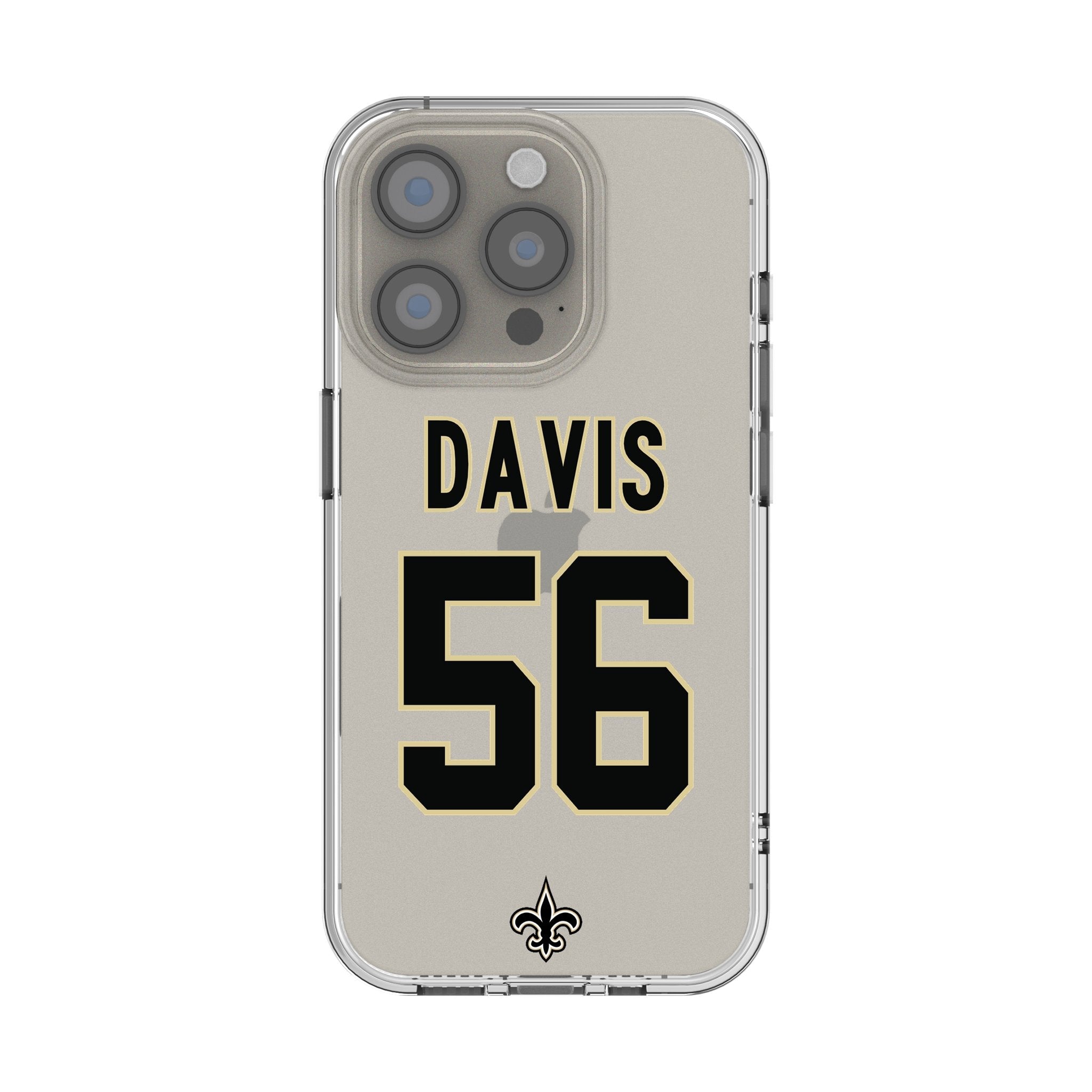Demario Davis New Orleans Saints 56 Game Tactic Clear Phone Case for Apple iPhone - Sports Gifts, Sports Memorabilia, Sports Collectibles, Fan Shop