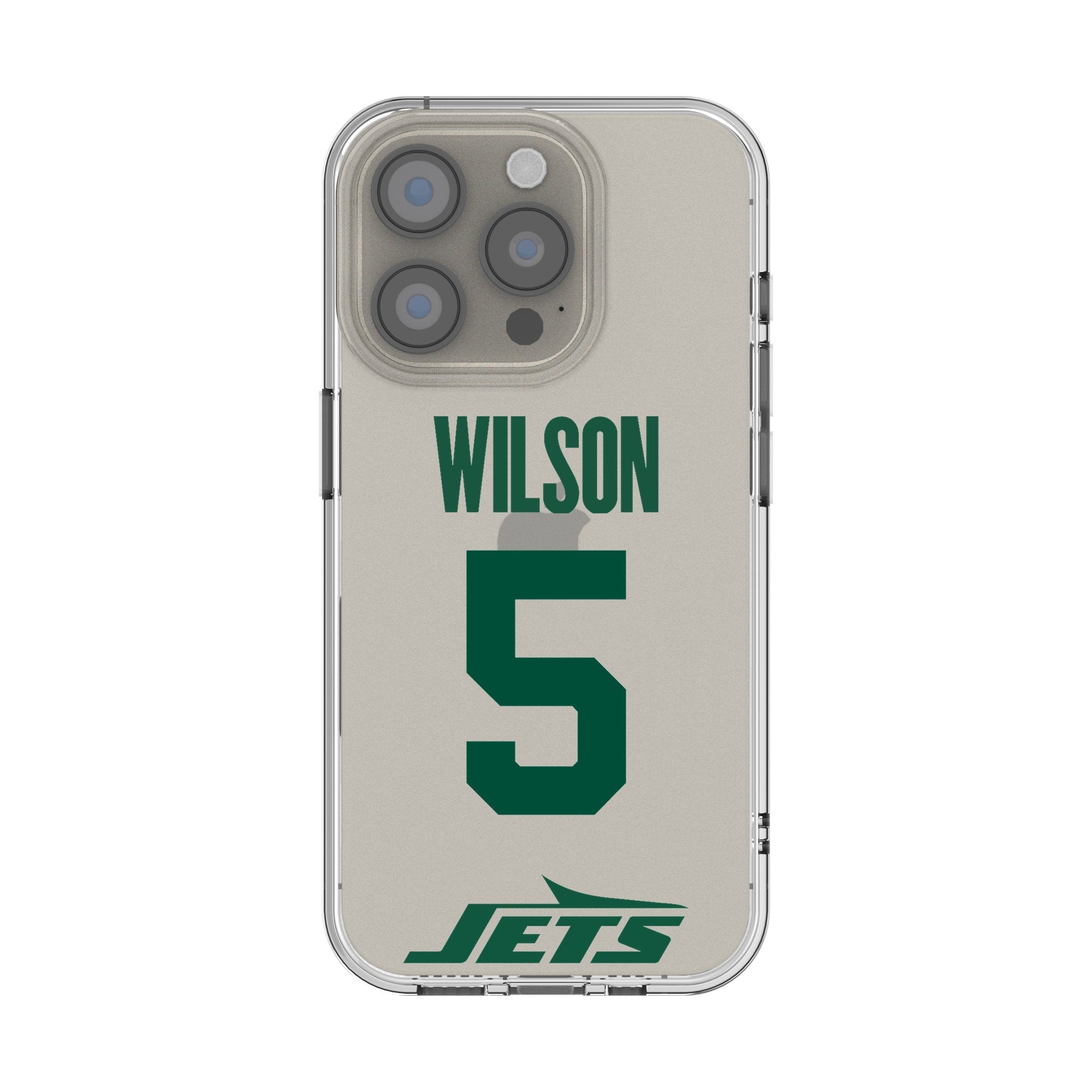 Garrett Wilson New York Jets 5 Game Tactic Clear Phone Case for Apple iPhone - Sports Gifts, Sports Memorabilia, Sports Collectibles, Fan Shop