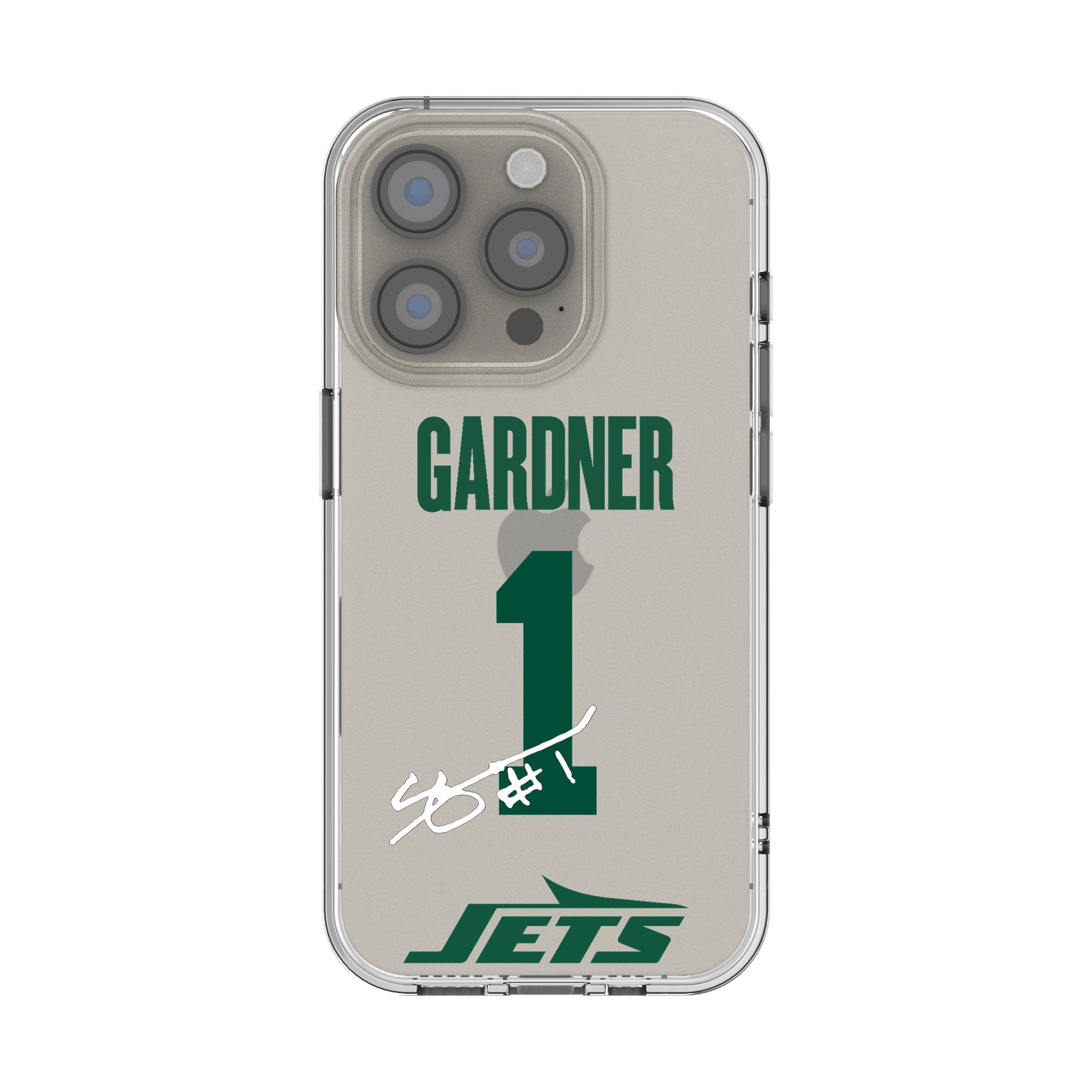 Sauce Gardner New York Jets 1 Game Tactic Clear Phone Case for Apple iPhone - Sports Gifts, Sports Memorabilia, Sports Collectibles, Fan Shop