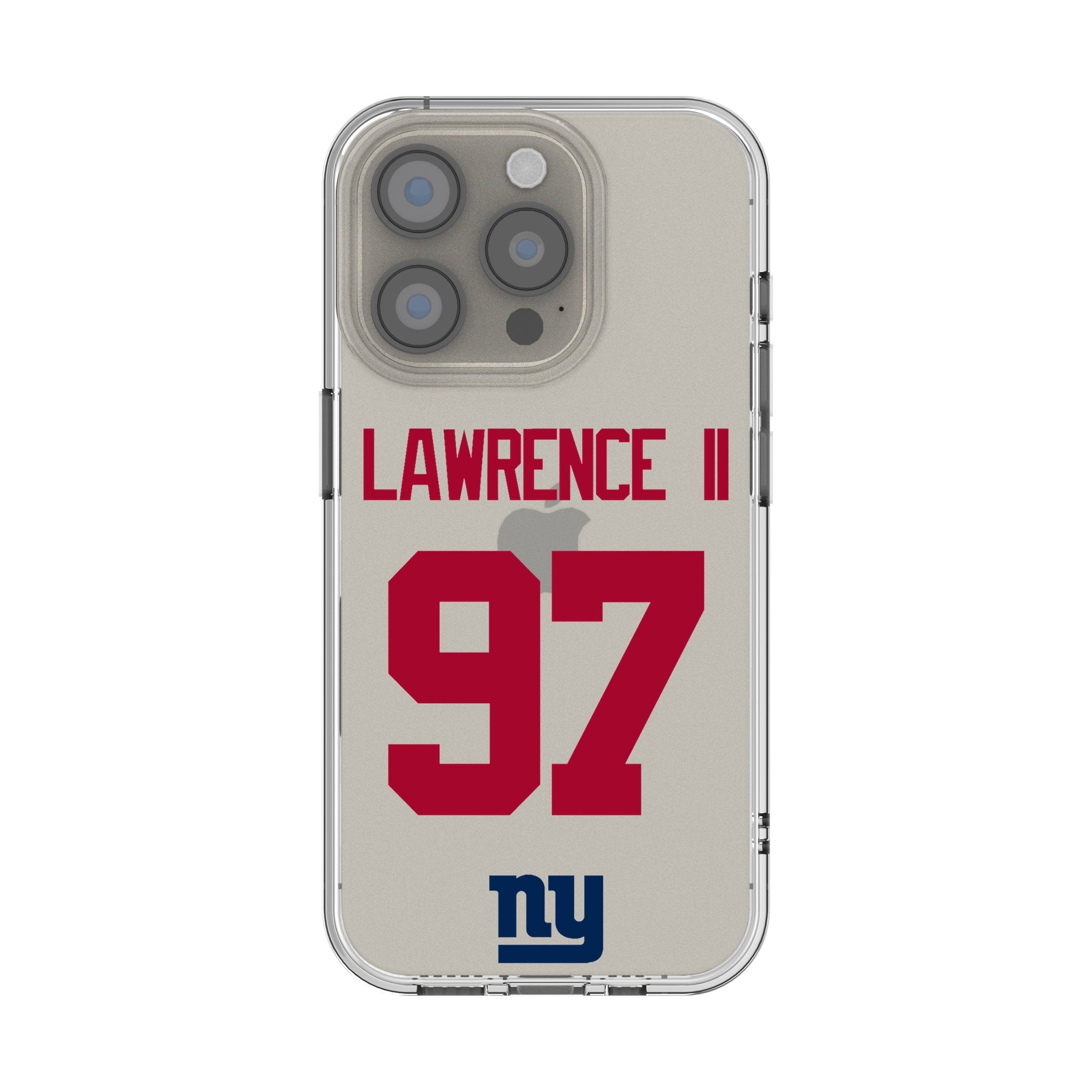 Dexter Lawrence II New York Giants 97 Game Tactic Clear Phone Case for Apple iPhone - Sports Gifts, Sports Memorabilia, Sports Collectibles, Fan Shop