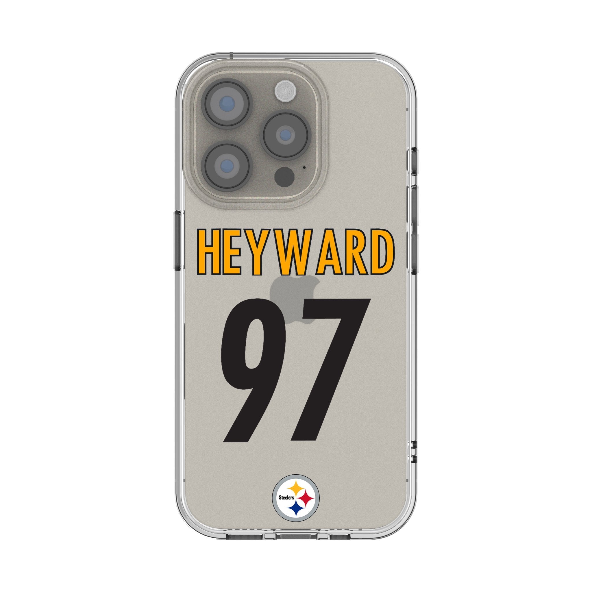 Cameron Heyward Pittsburgh Steelers 97 Game Tactic Clear Phone Case for Apple iPhone - Sports Gifts, Sports Memorabilia, Sports Collectibles, Fan Shop