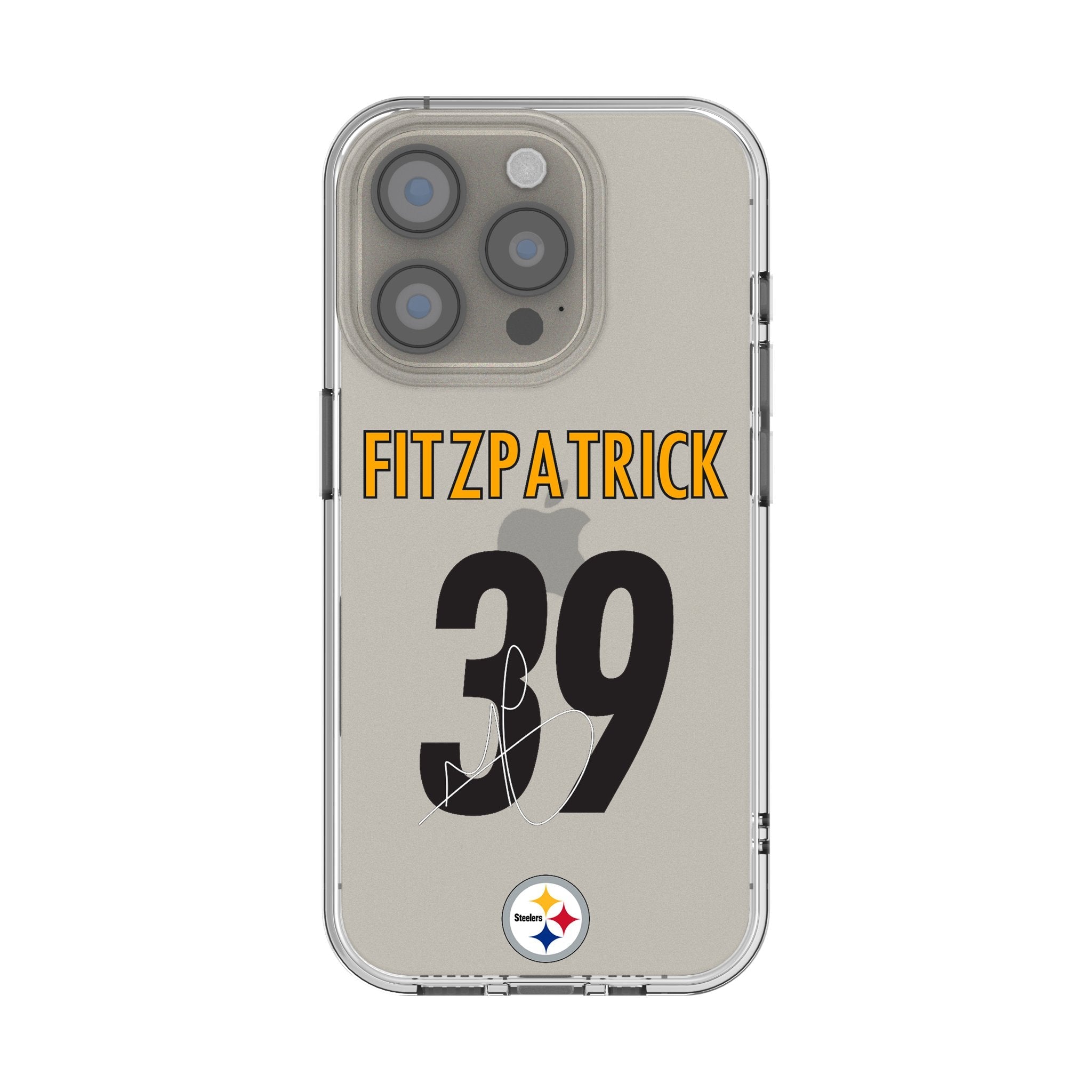 Minkah Fitzpatrick Pittsburgh Steelers 39 Game Tactic Clear Phone Case for Apple iPhone - Sports Gifts, Sports Memorabilia, Sports Collectibles, Fan Shop
