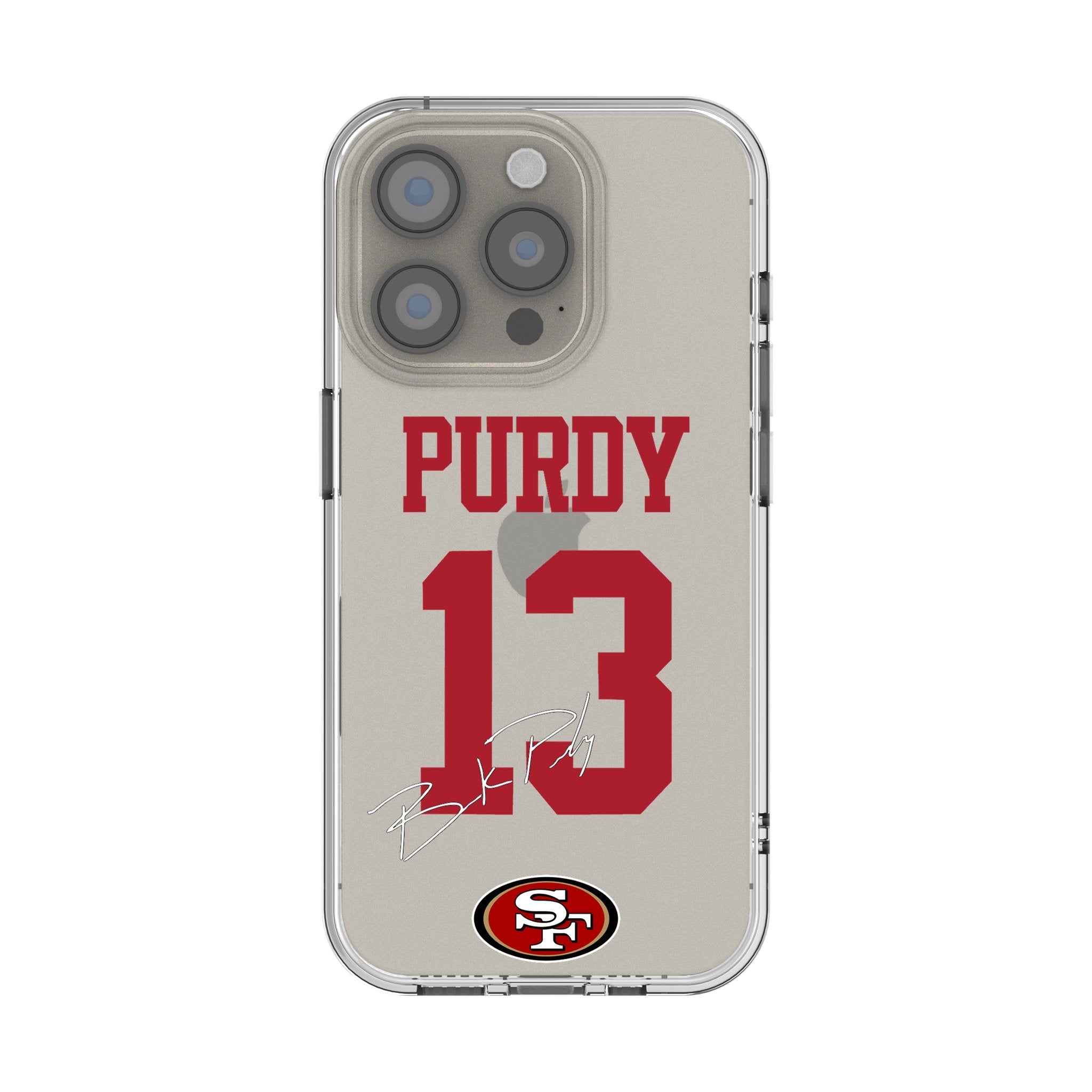 Brock Purdy San Francisco 49ers 13 Game Tactic Clear Phone Case for Apple iPhone - Sports Gifts, Sports Memorabilia, Sports Collectibles, Fan Shop