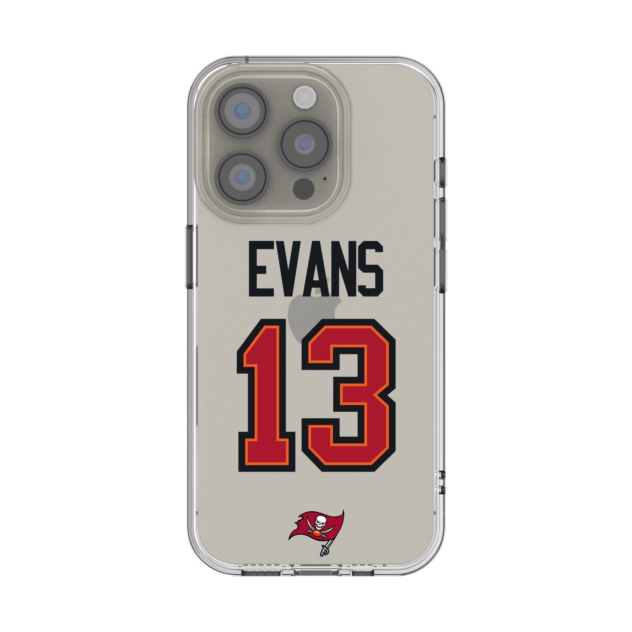 Mike Evans Tampa Bay Buccaneers 13 Game Tactic Clear Phone Case for Apple iPhone - Sports Gifts, Sports Memorabilia, Sports Collectibles, Fan Shop