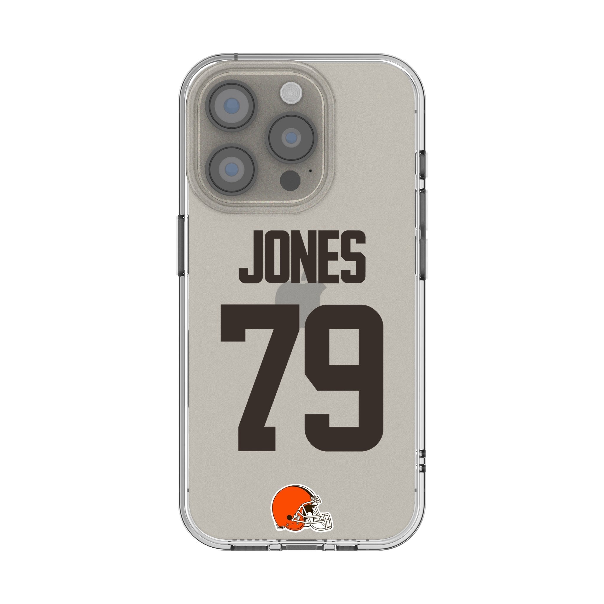 Dawand Jones Cleveland Browns 79 Game Tactic Clear Phone Case for Apple iPhone - Sports Gifts, Sports Memorabilia, Sports Collectibles, Fan Shop