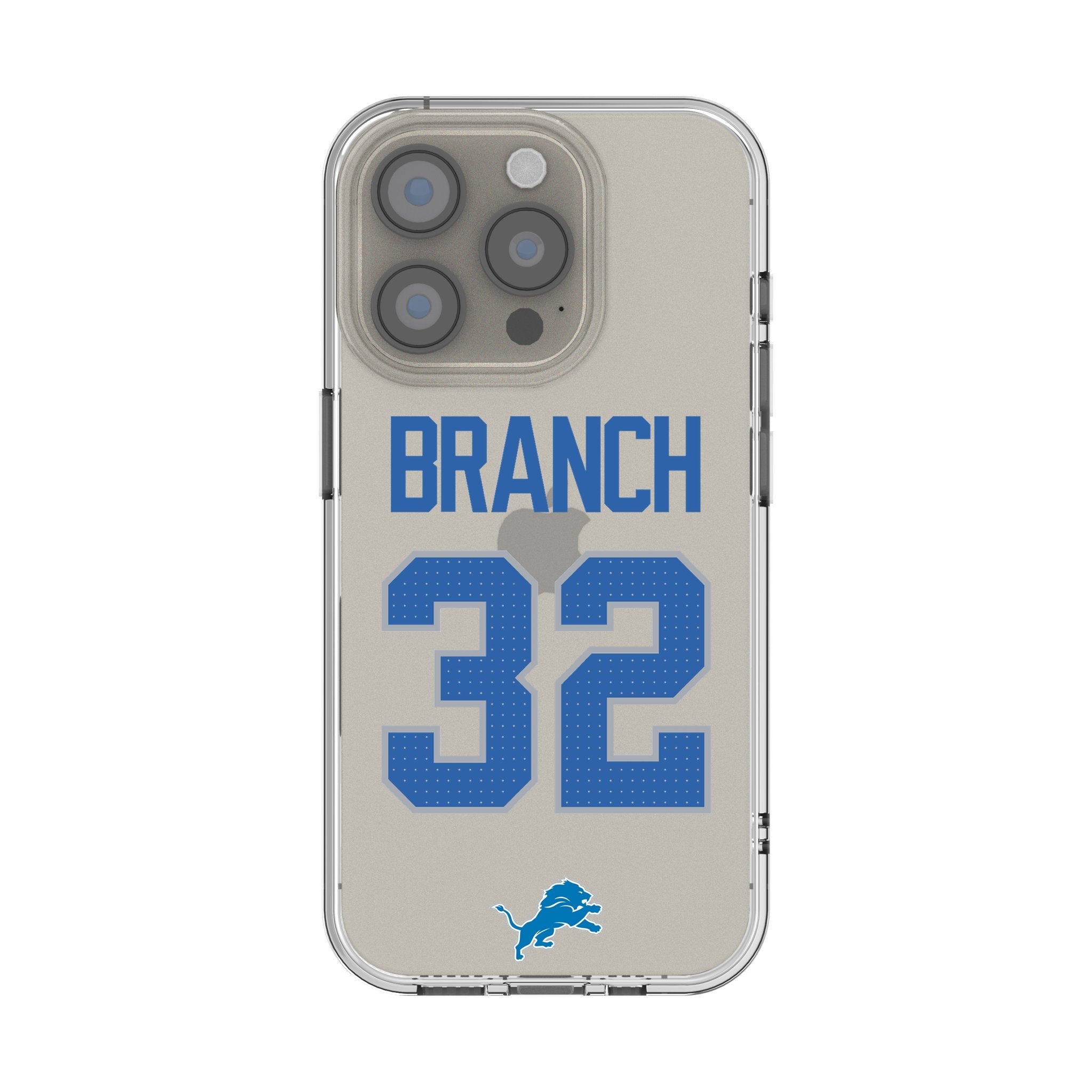 Brian Branch Detroit Lions 32 Game Tactic Clear Phone Case for Apple iPhone - Sports Gifts, Sports Memorabilia, Sports Collectibles, Fan Shop