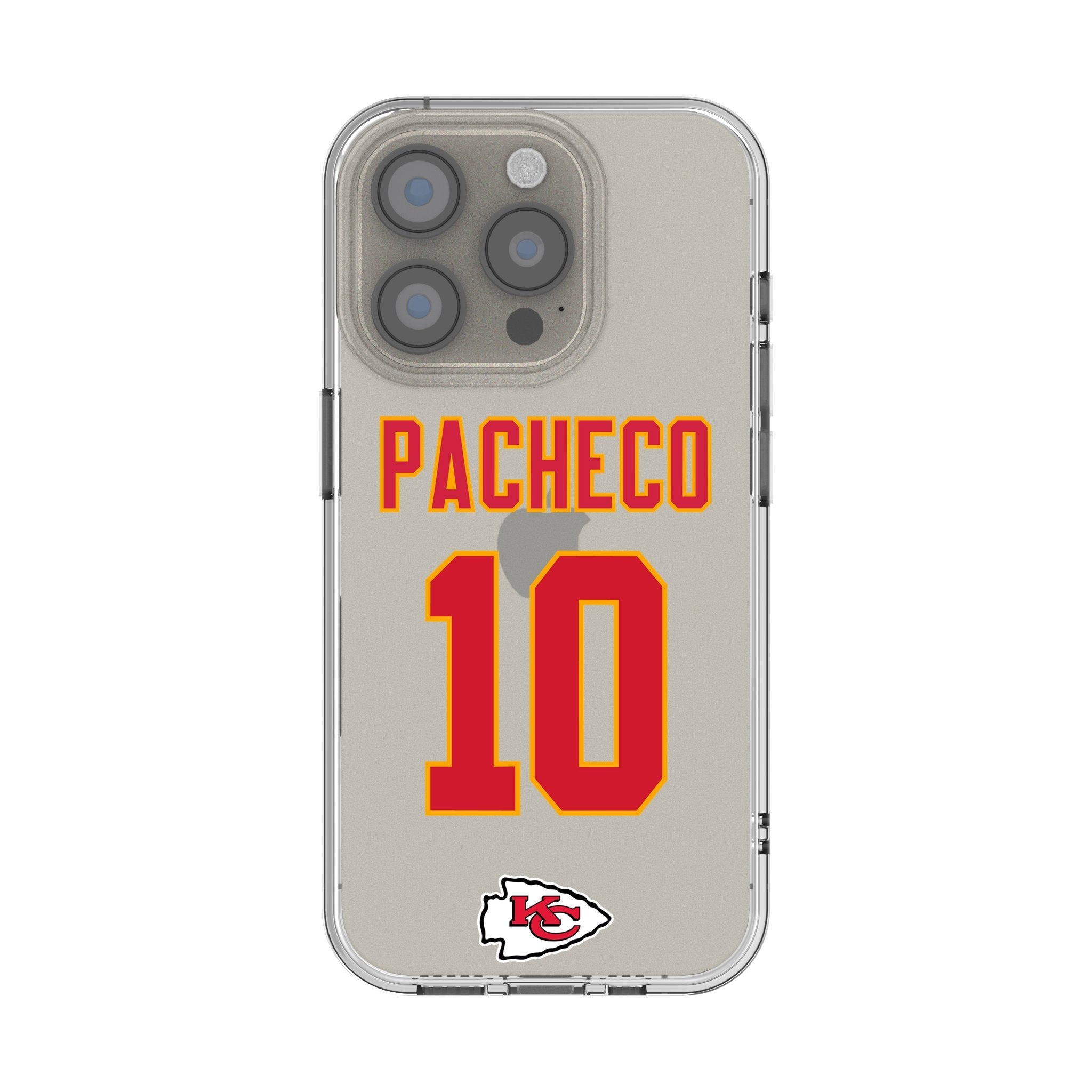 Isiah Pacheco Kansas City Chiefs 10 Game Tactic Clear Phone Case for Apple iPhone - Sports Gifts, Sports Memorabilia, Sports Collectibles, Fan Shop