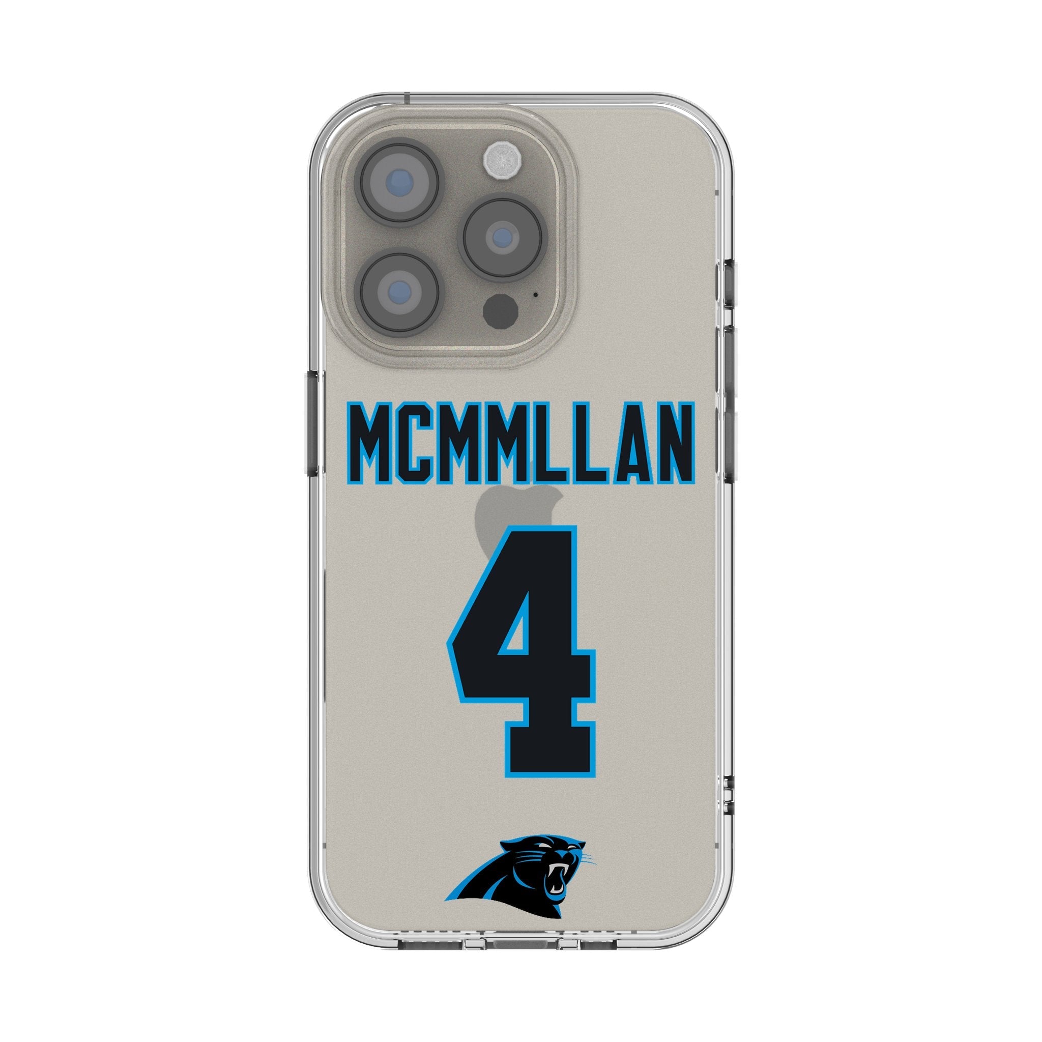 Tetairoa McMillan Carolina Panthers 4 Game Tactic Clear Phone Case for Apple iPhone - Sports Gifts, Sports Memorabilia, Sports Collectibles, Fan Shop
