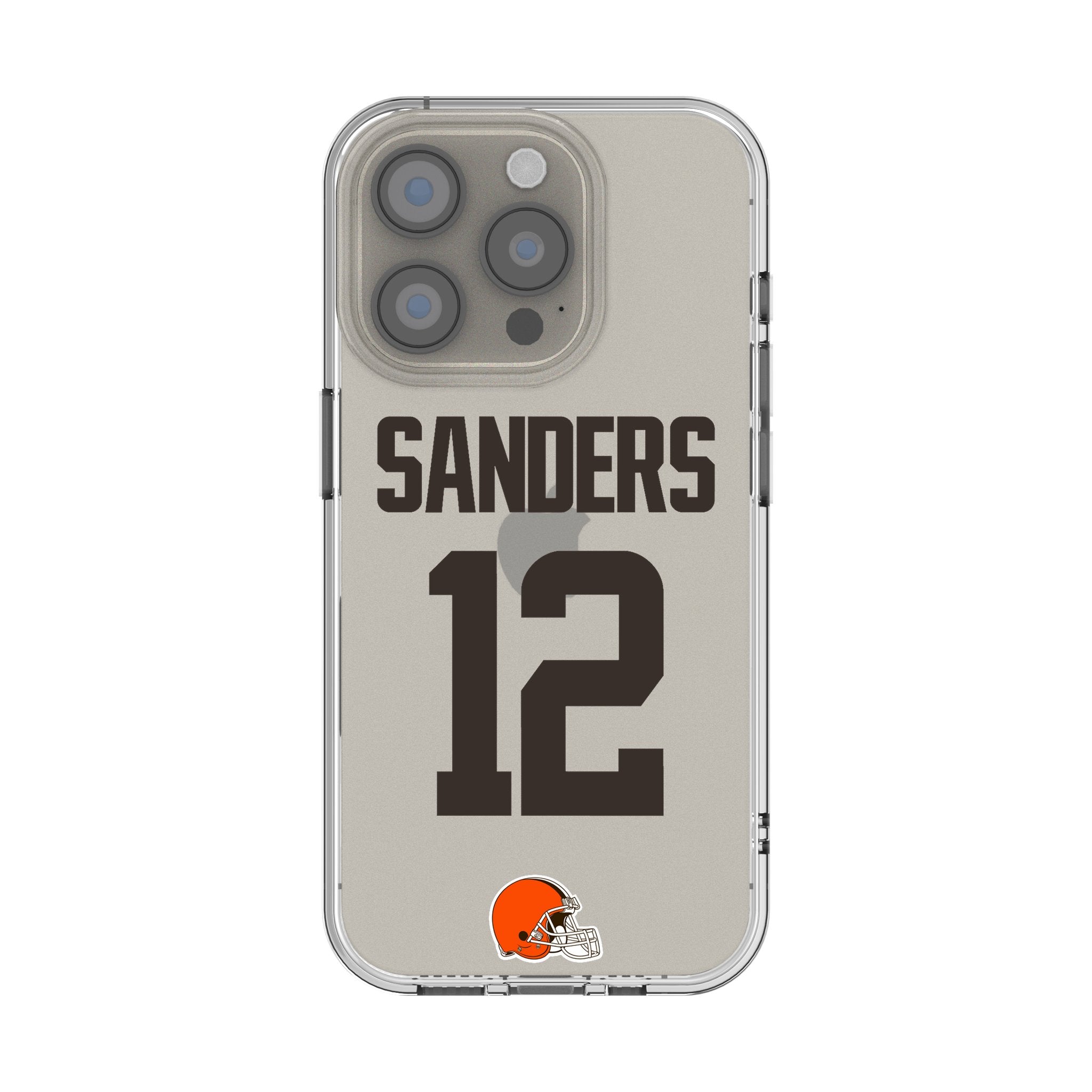 Shedeur Sanders Cleveland Browns 12 Game Tactic Clear Phone Case for Apple iPhone - Sports Gifts, Sports Memorabilia, Sports Collectibles, Fan Shop